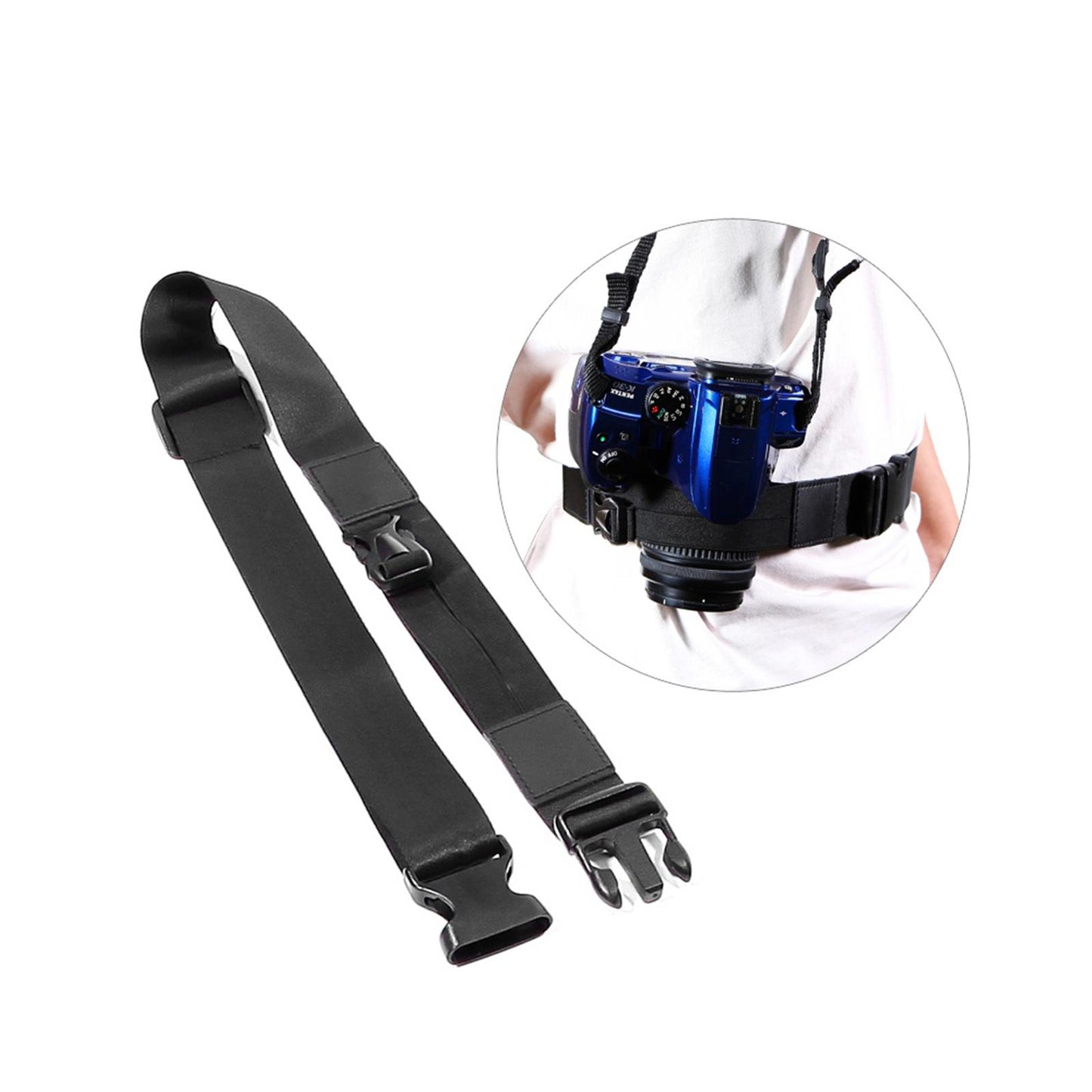 PYXEL STUDIO Universal Camera Waist Belt with Clip, Waistband Adjustable Strap Holder Holster Fixed Camera Compatible for Nikon Canon Sony Pentax Olympus DSLR Lens Cases Tripod and Accessories