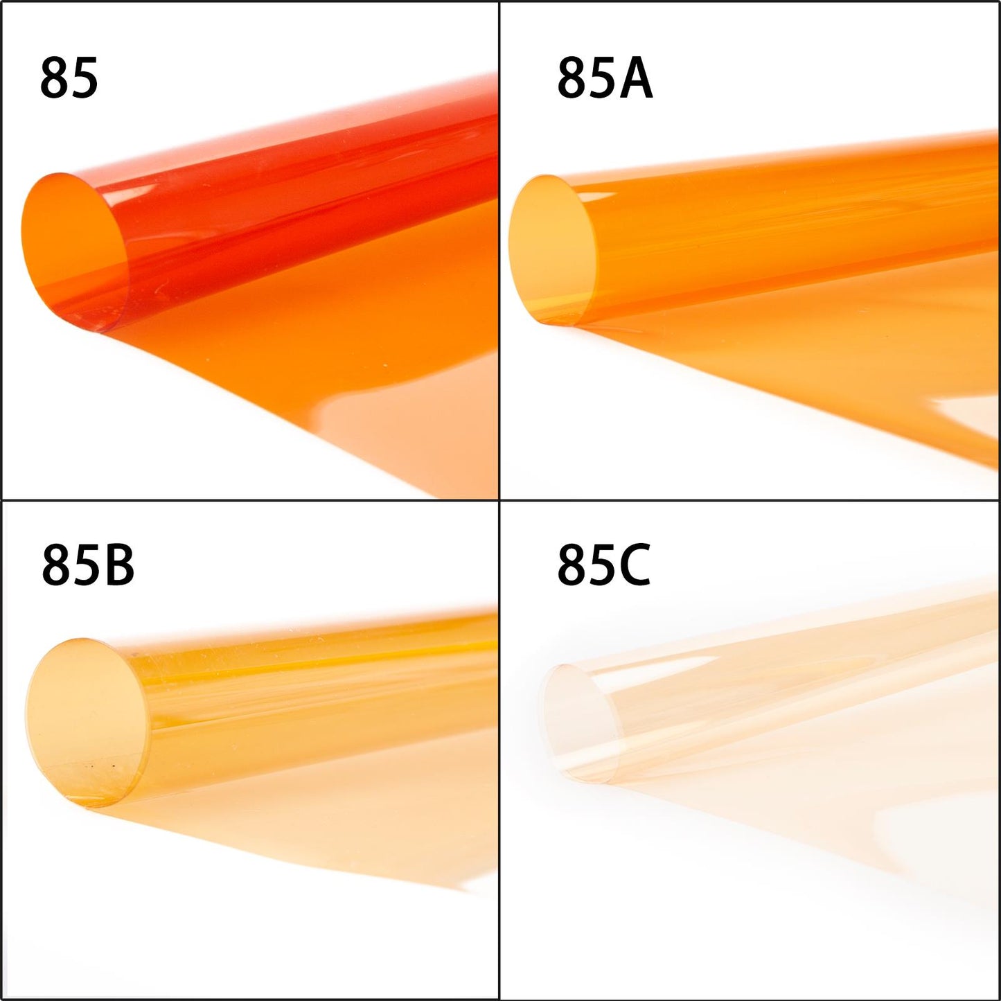 Orange Color Correction Lighting Gel Filter Sheet 16x20 inches, Full CTO, 1/2 CTO, 1/4 CTO, 1/8 CTO, Photography Transparent Light Gels for 800W Red Head Light Strobe Spotlight Flash Studio Video