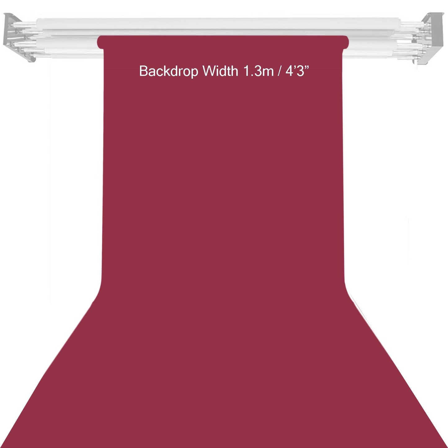 BOLLUMA Crimson Paper Backdrop 1.35m x 10m and Stand Included
