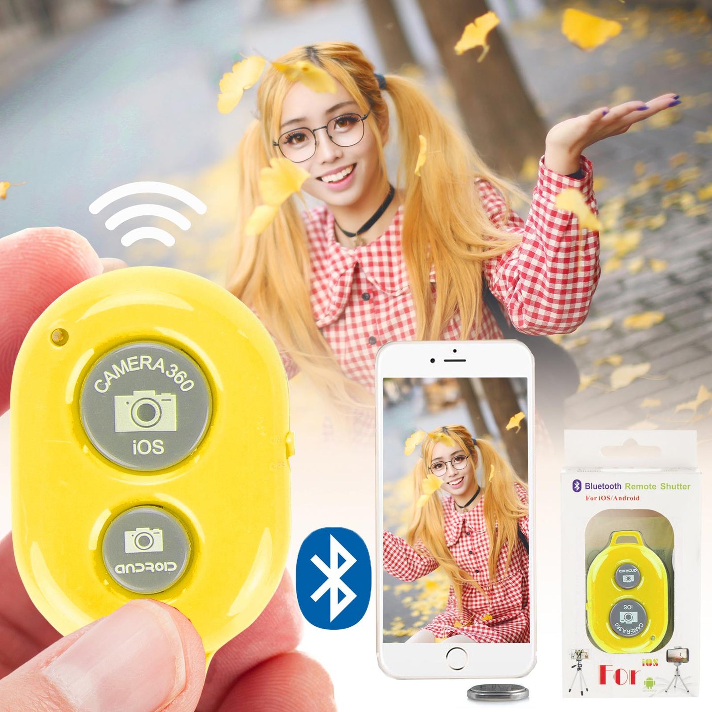 Bluetooth Shutter Buttons - Yellow