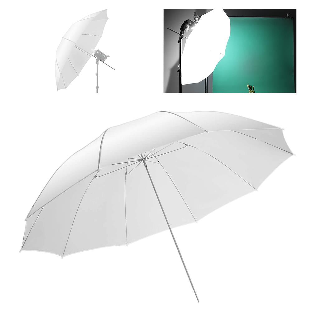 2 x 43" (109cm) Professional Umbrellas, 1x Diffuser, 1x Silver Reflector