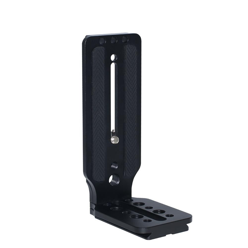 BOLLUMA L Shape Camera Bracket Video Vertical Shooting Quick Shoe QR Plate L Bracket with 1/4 Inch Screw, Universal Bracket compatible with DJI Osmo Zhiyun Canon Nikon Sony DSLR Camera Photo