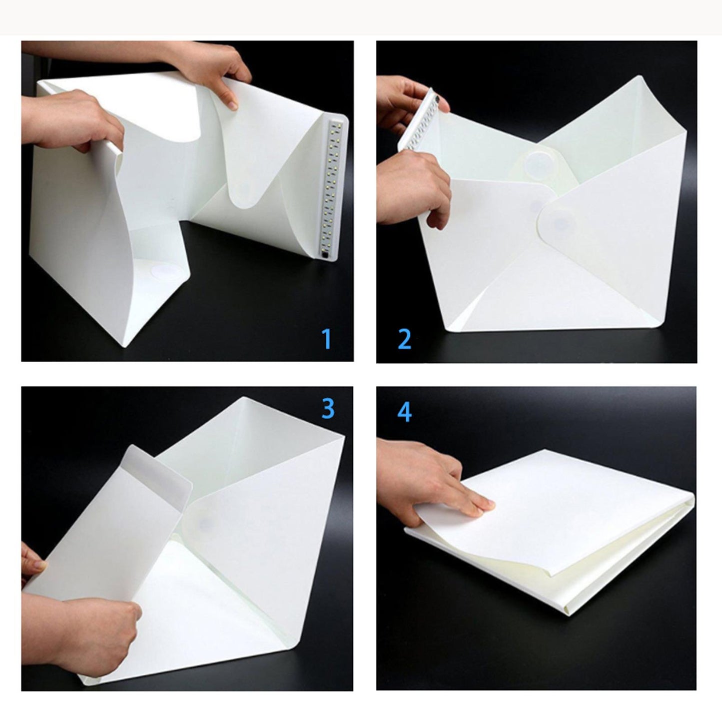 BOLLUMA Portable Mini Shooting Tent – 9x9x9.5” Foldable Light Box