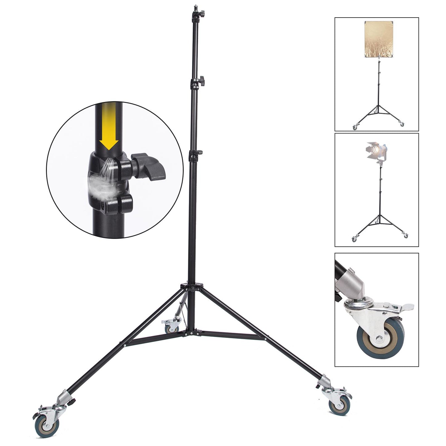 2m Air Cushioned Stand with Wheels