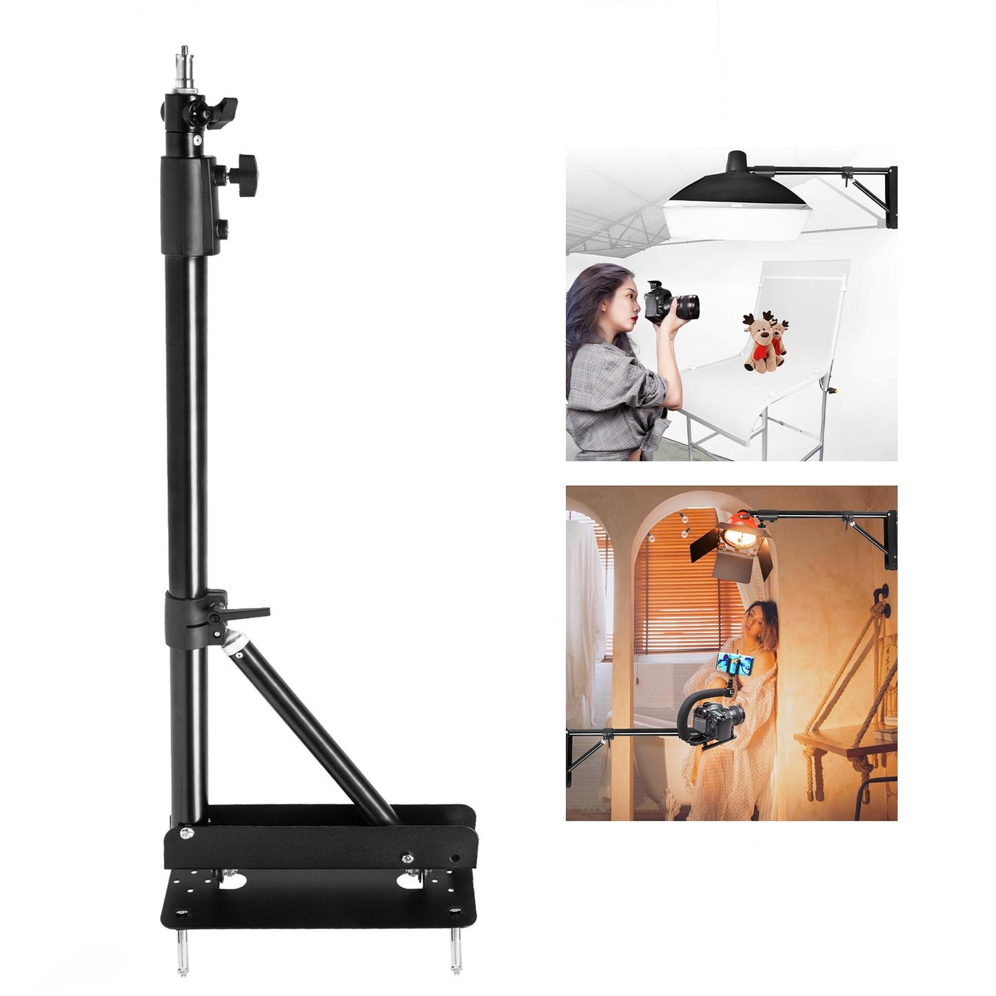 Wall Mountable Triangular Boom, Extendable to 135cm