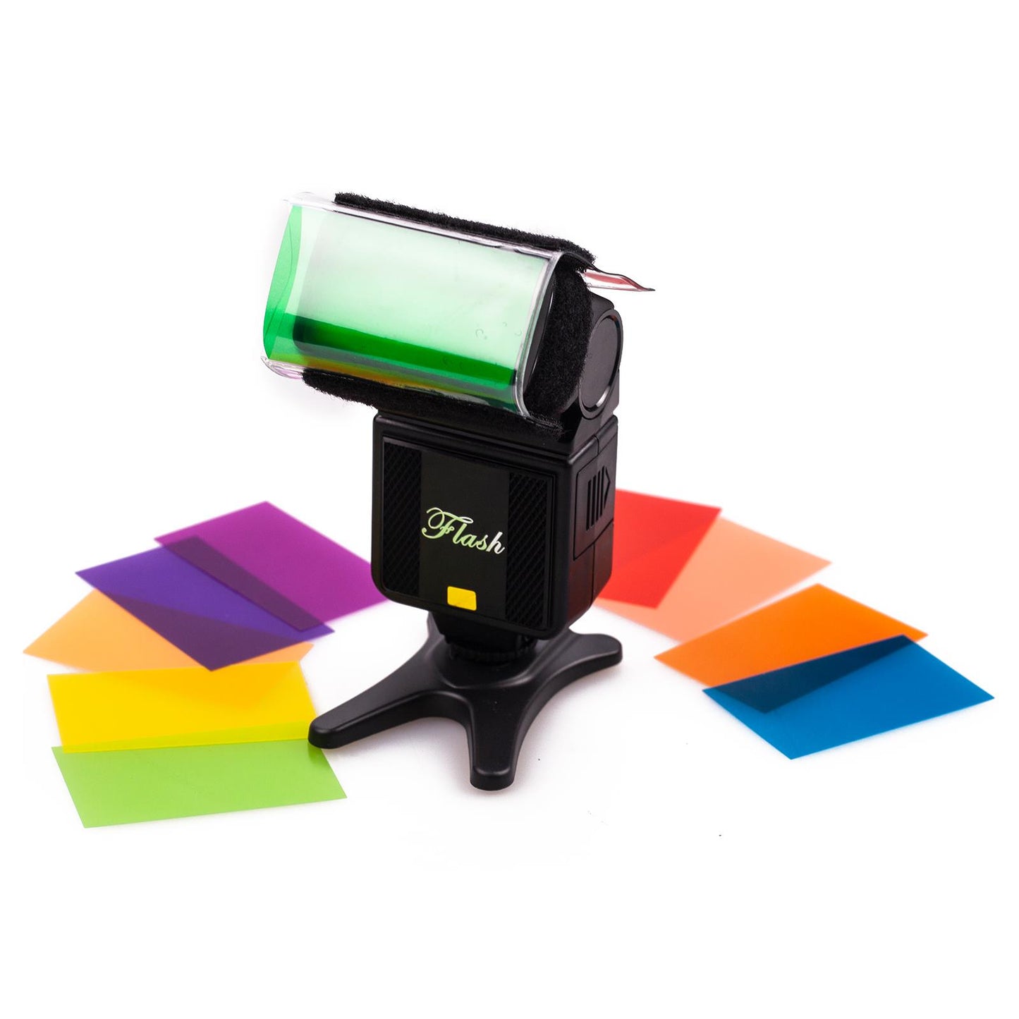 12pcs Universal Flash Gels Filter Transparent Coloured Correction Gel Lighting Film Diffuser Filter Sheets for Camera Flash Speedlite Studio Photography