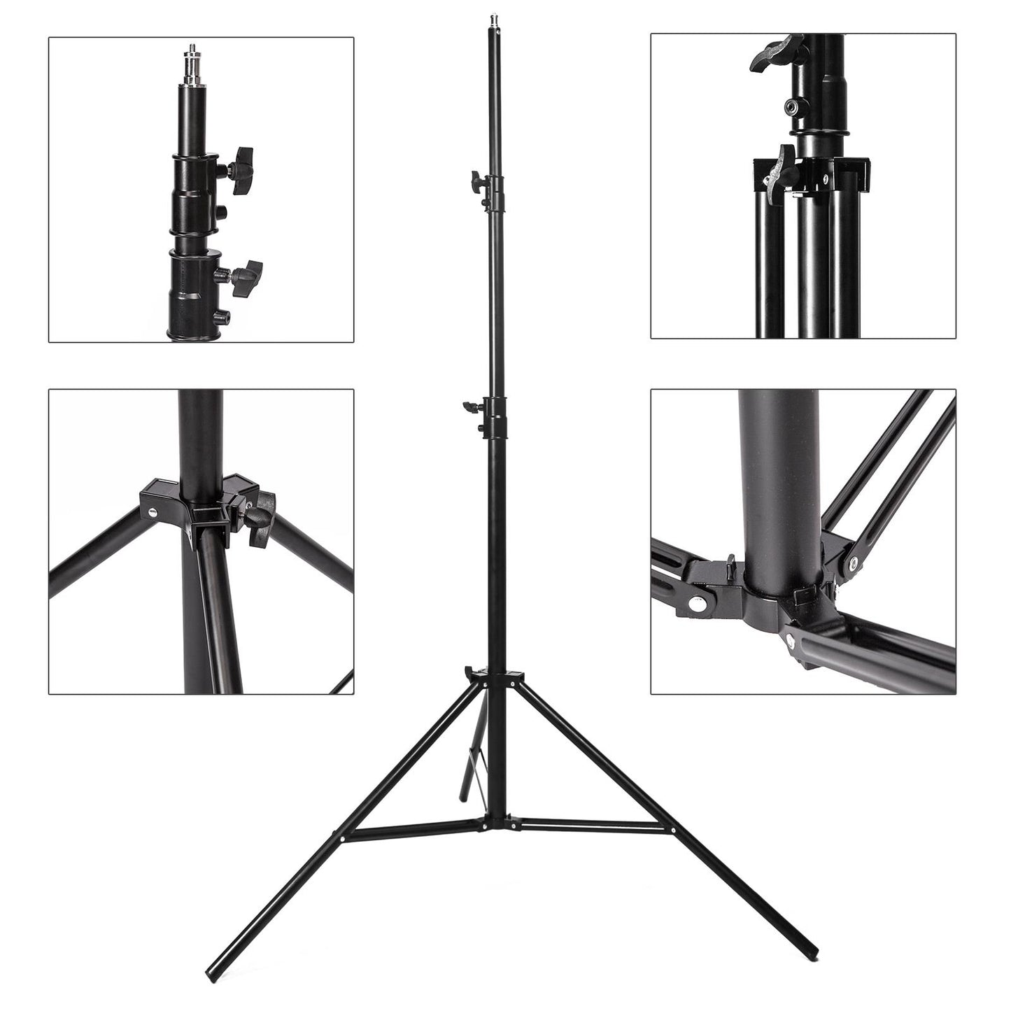Heavy Duty Background Support With Fully Adjustable Crossbar, Spring Cushioned Stands and Padded Bag