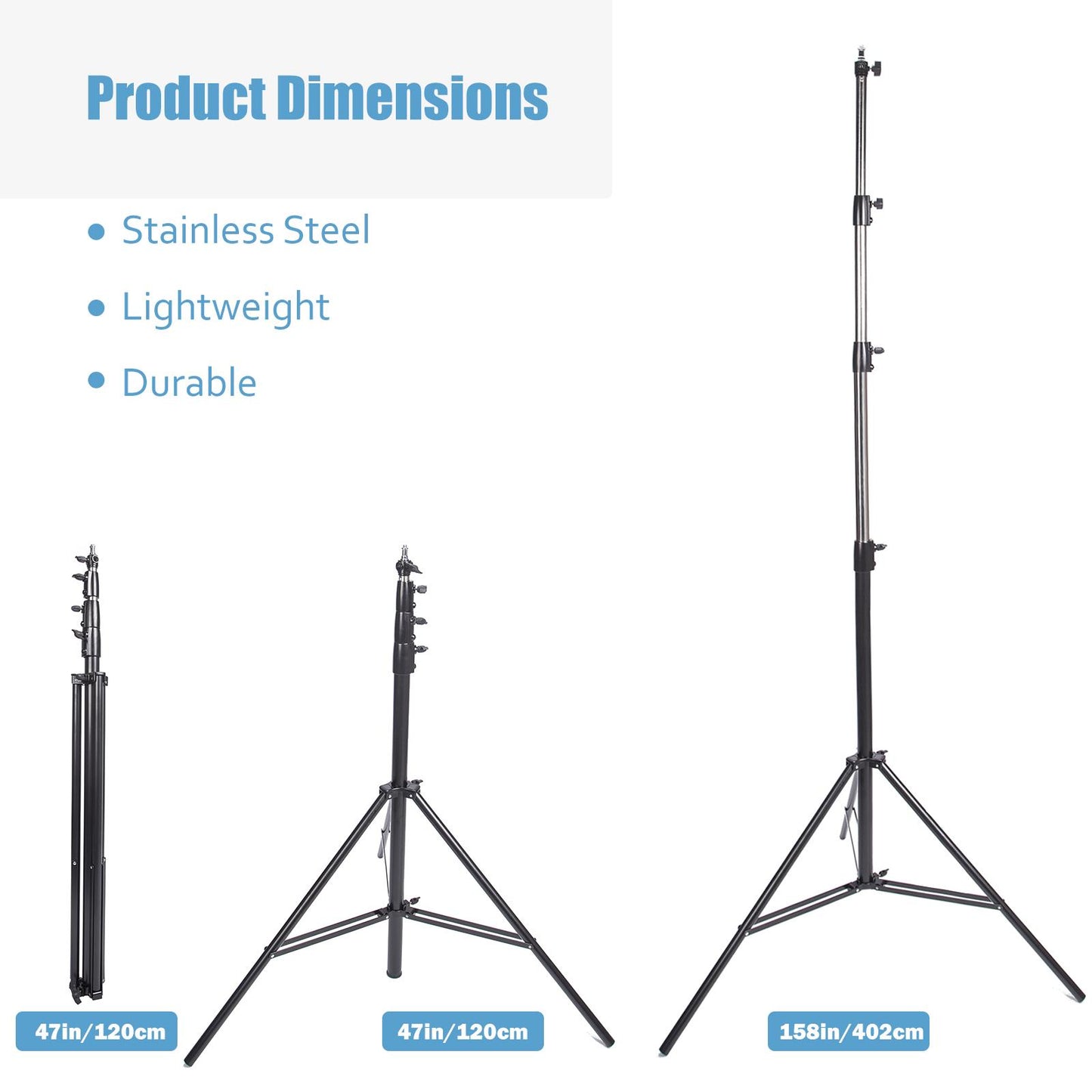 2x 4m Spring Cushioned Stand, Heavy Duty
