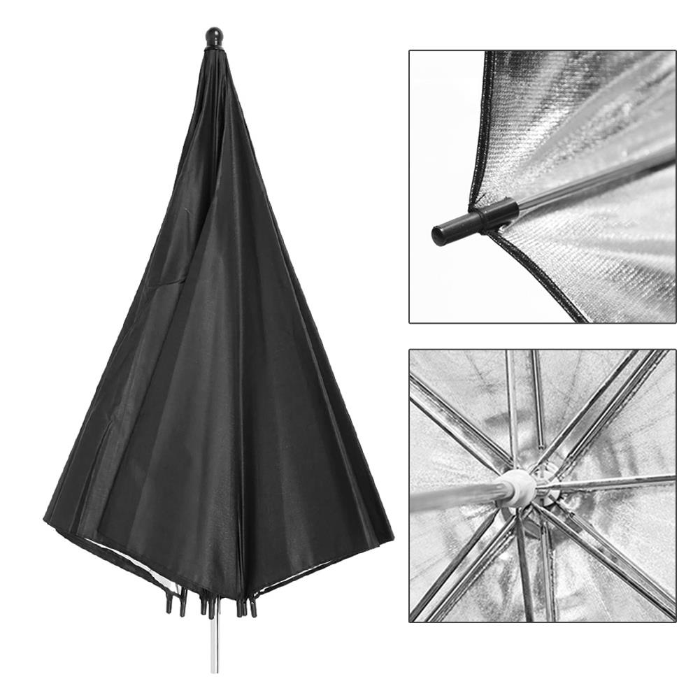 2 x 43" (109cm) Professional Umbrellas, 1x Diffuser, 1x Silver Reflector