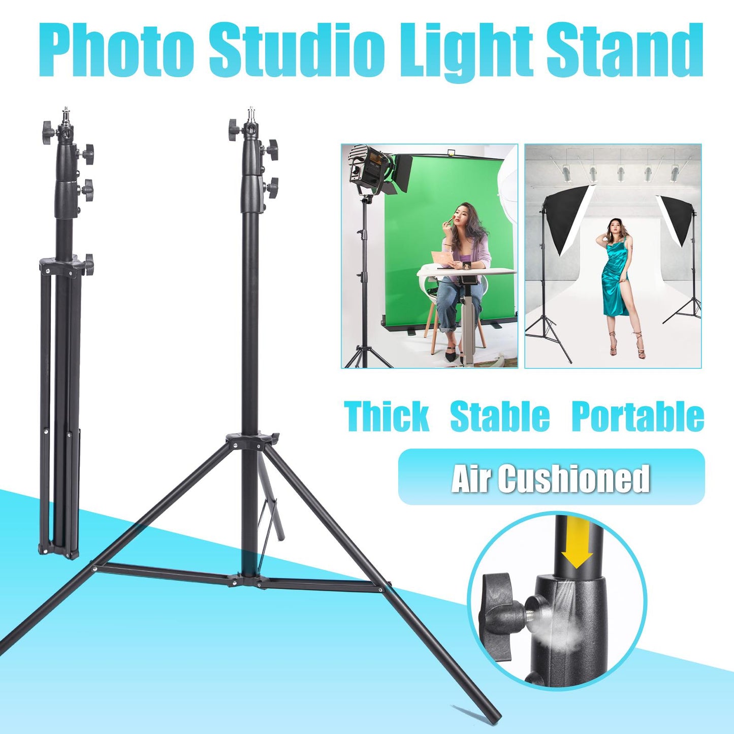 2x 3m Air Cushioned Stand, Heavy Duty