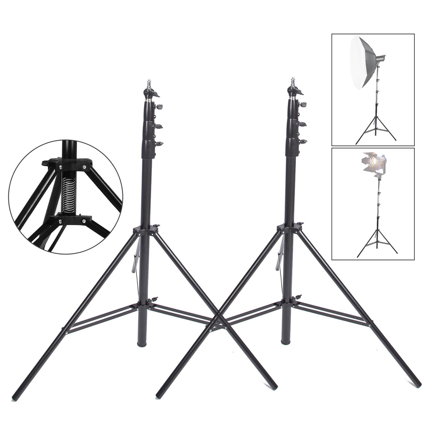 2x 4m Spring Cushioned Stand, Heavy Duty