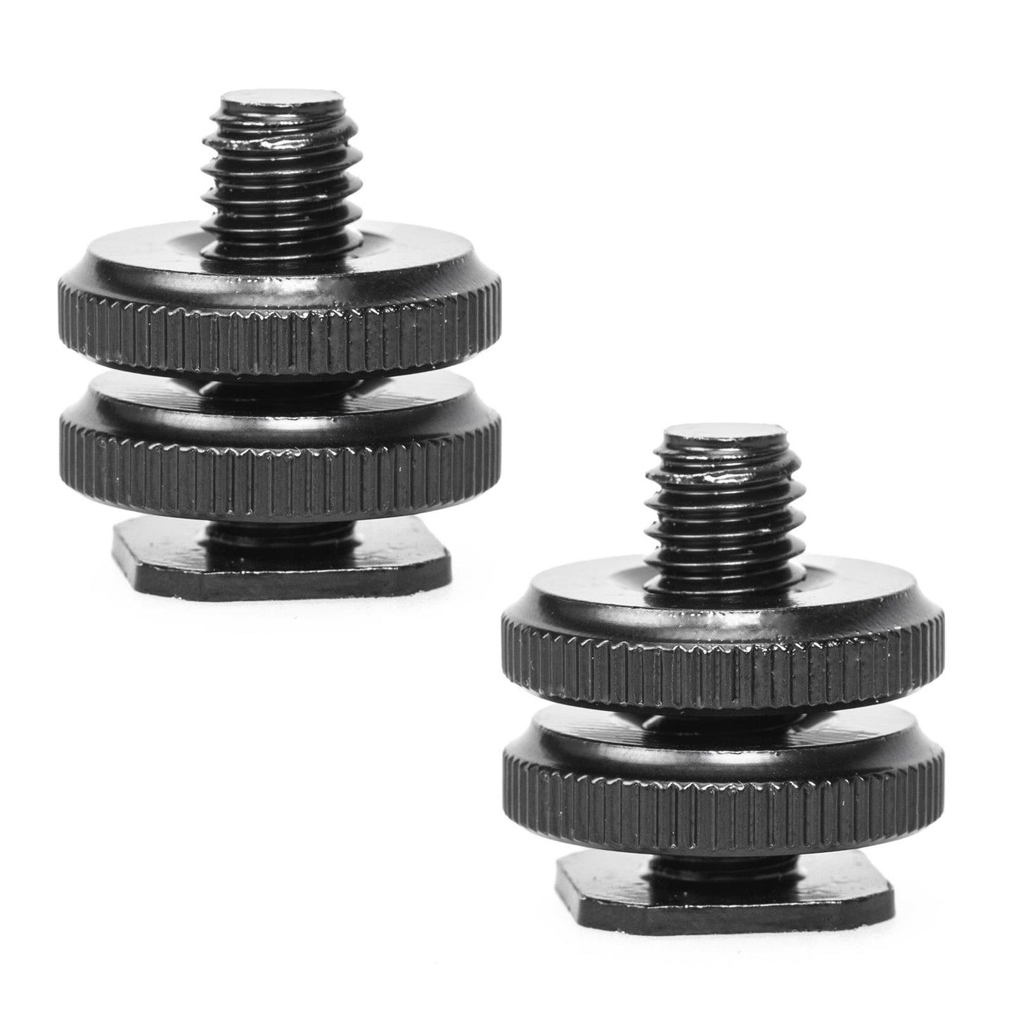 HWAMART ?(PAQ) 2pieces 3/8" Double Screw Flash Light Stand Hot Shoe Adapter DSLR Camera Tripod Mount Screw