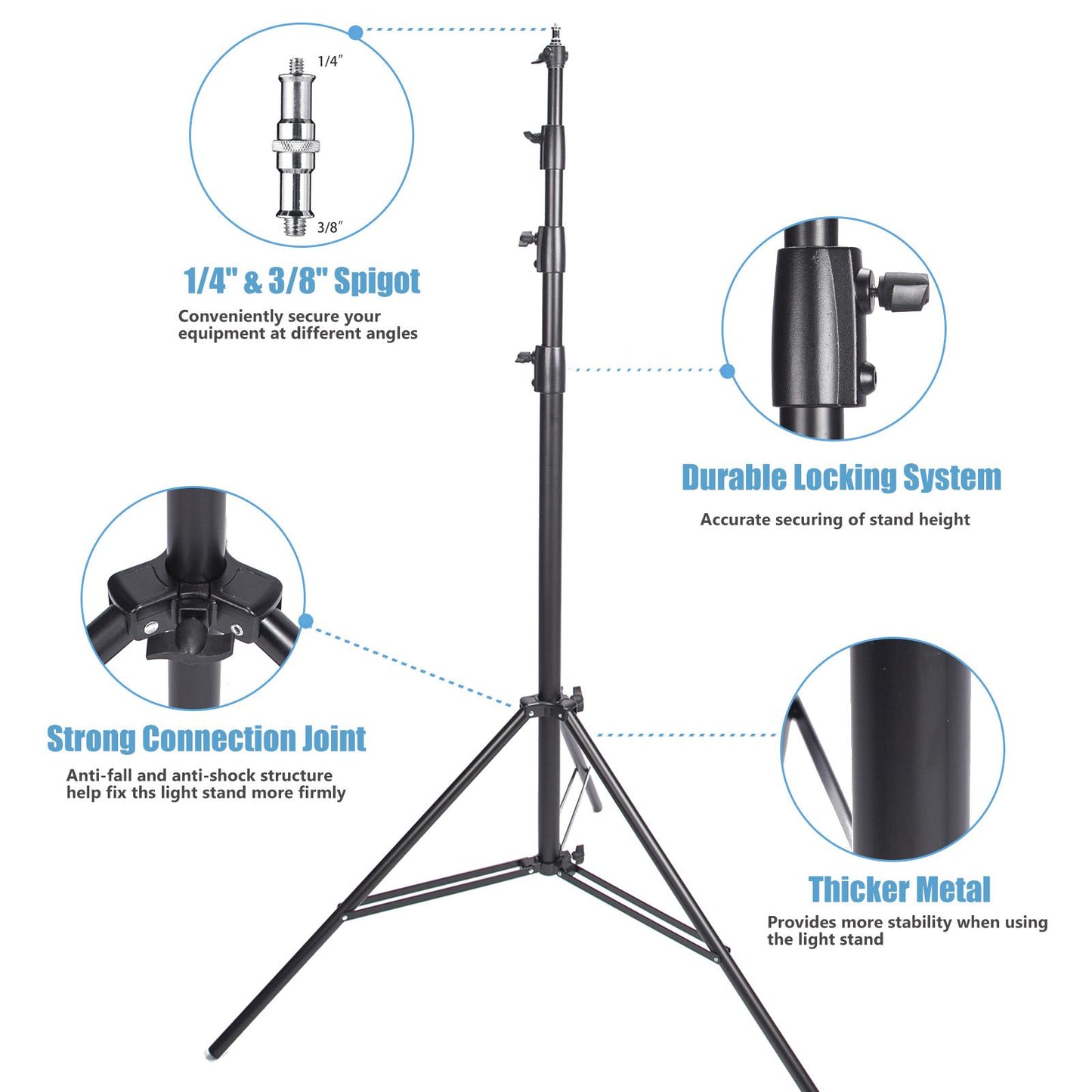 2x 4m Air Cushioned Stand, Heavy Duty