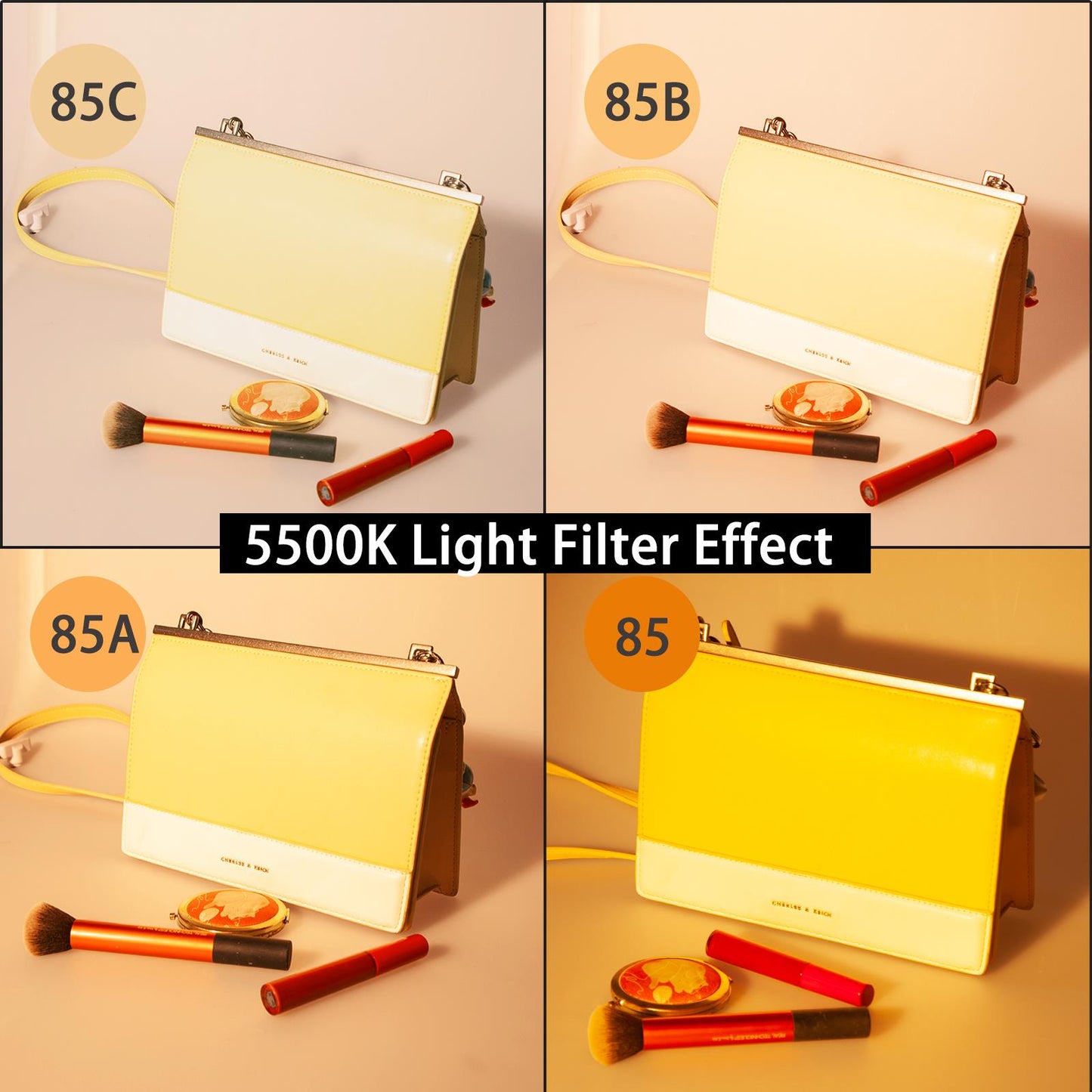 Orange Color Correction Lighting Gel Filter Sheet 16x20 inches, Full CTO, 1/2 CTO, 1/4 CTO, 1/8 CTO, Photography Transparent Light Gels for 800W Red Head Light Strobe Spotlight Flash Studio Video