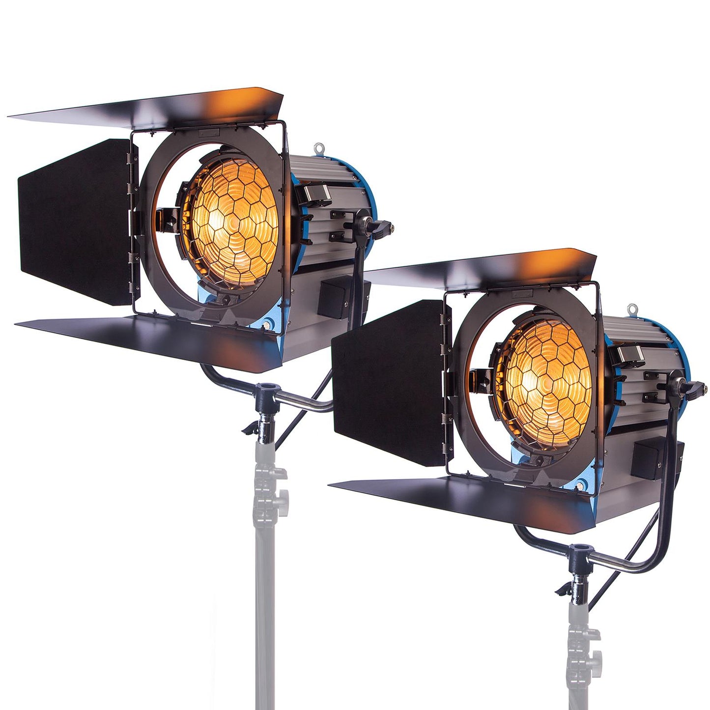 2x 2000W Studio Fresnel Spotlight, Dimmable, Including Bulb, G38