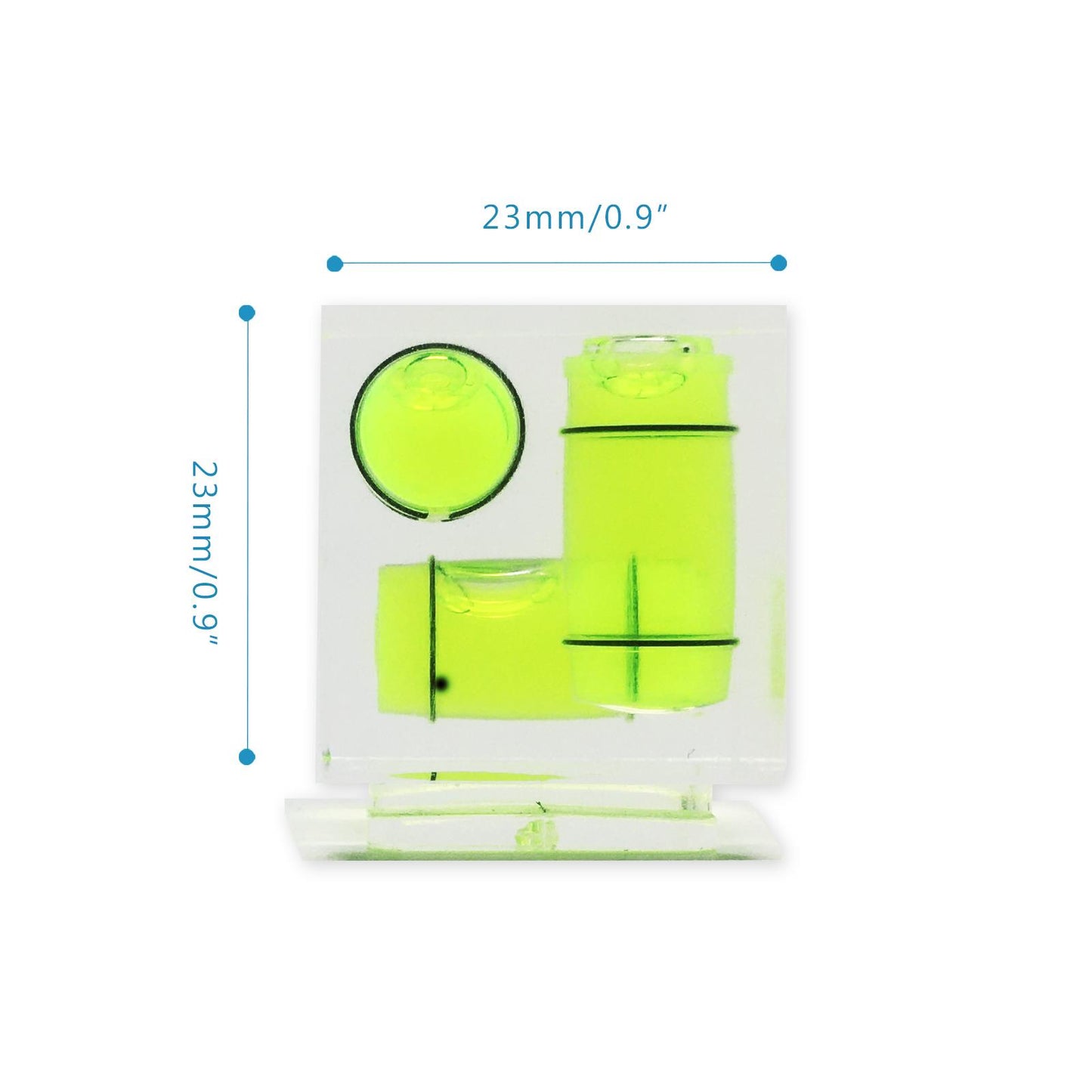 Camera Level Hot Shoe Level 3 Axis Bubble Spirit Level Hot Shoe Flash Standard Hot Shoe Mount for Photography DSLR SLR, 23 x 23mm