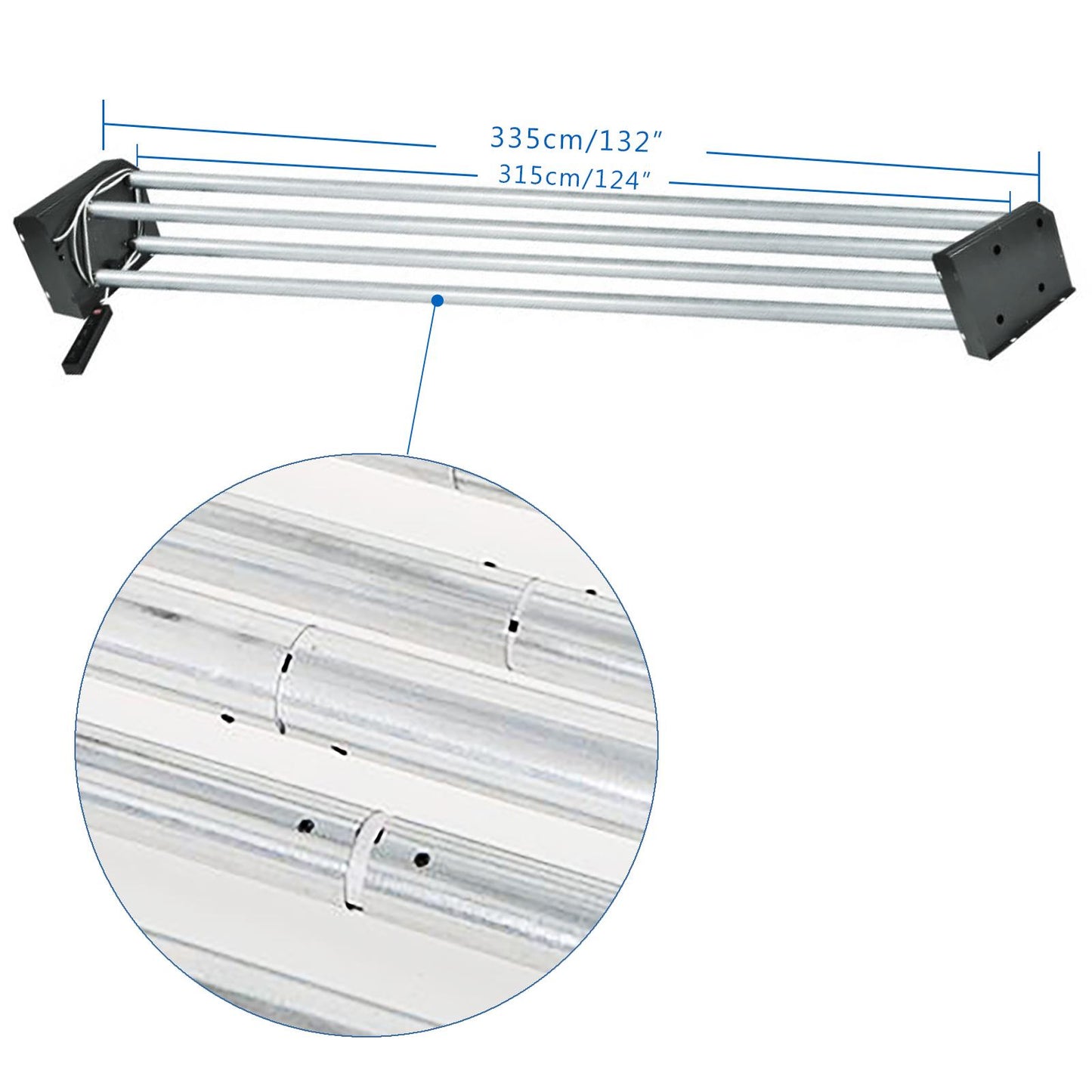 4 Roller Motorized Wired Remote Control Wall Ceiling Background Support System for Photography Paper Backdrop