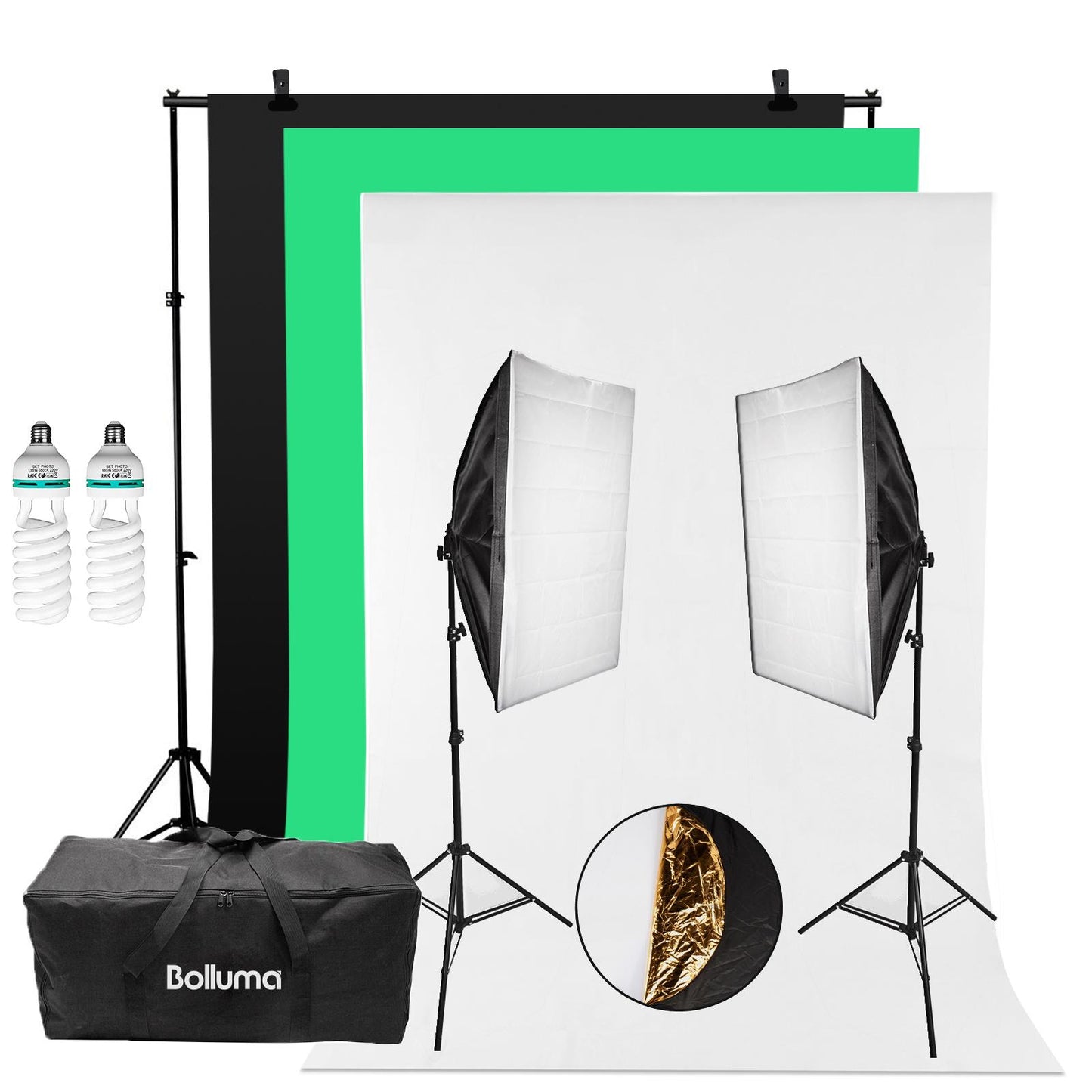 Continuous Lighting Softbox & Backdrop Support Kit 150W
