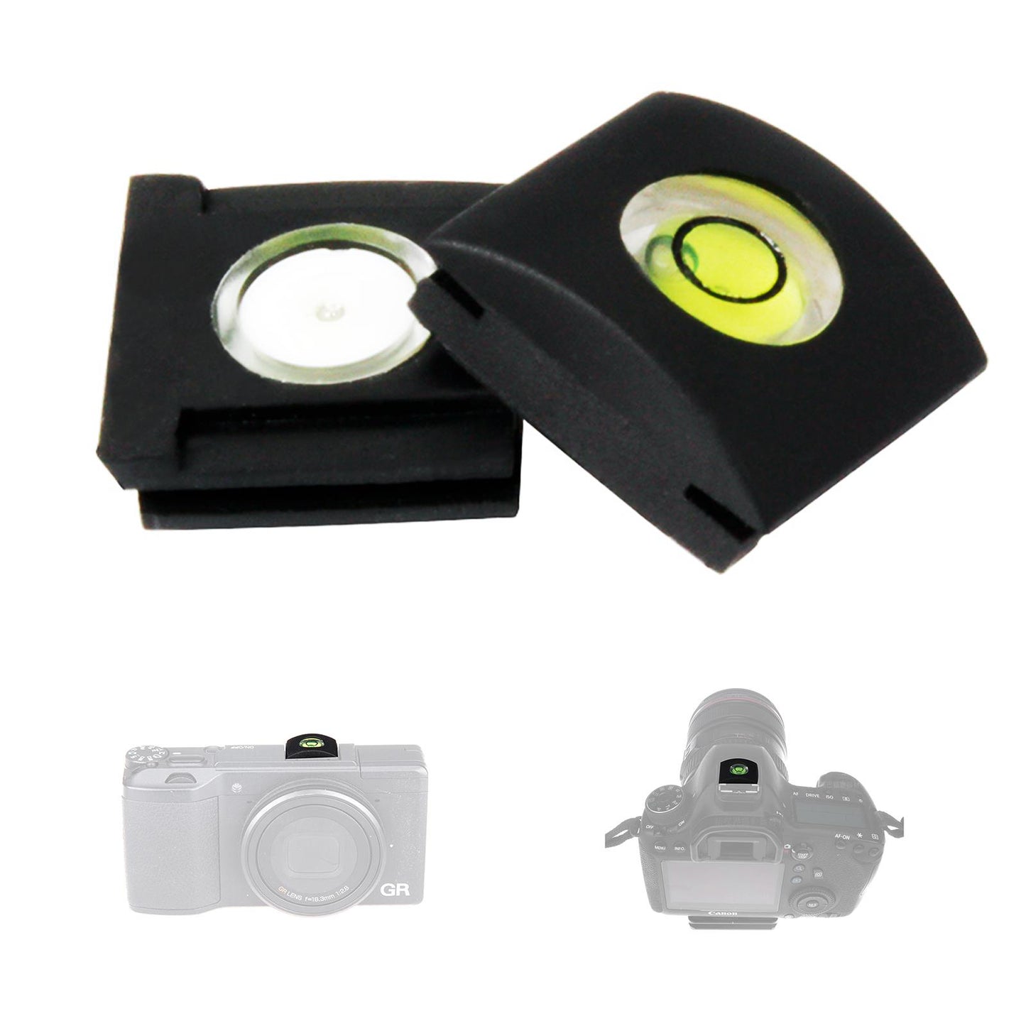 Professional Camera Flashlight Hot Shoe Cover with Bubble Spirit Level Compatible with Canon Nikon Panasonic Fujifilm Olympus Pentax Sigma DSLR SLR EVIL Camera
