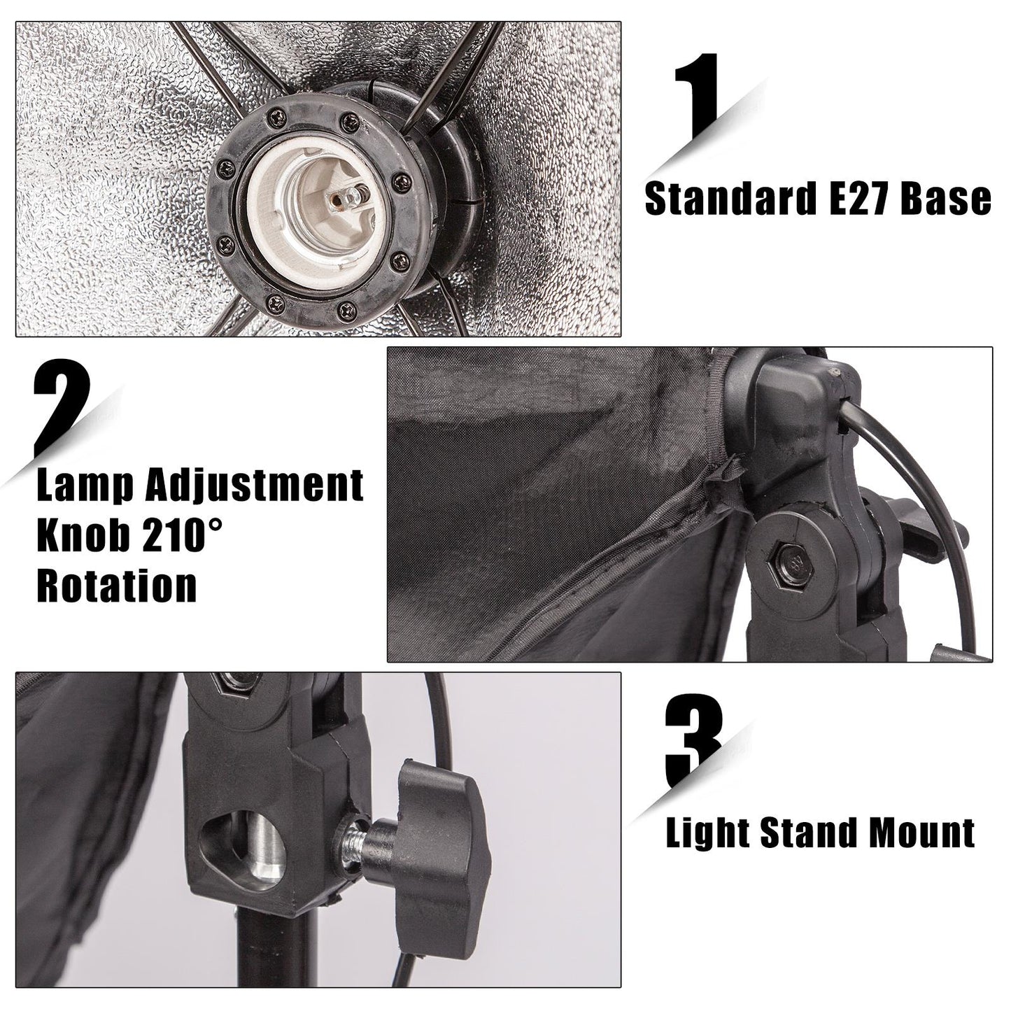 Continuous Lighting Softbox Kit 150W with Light Stand
