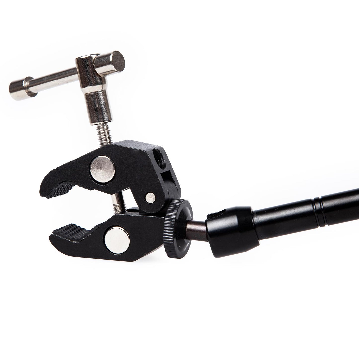 Articulating Friction Arm 11" with Large Super Crab Clamp and Hot Shoe Mount 1/4" Magic DSLR Tripod Arms Kit for Photography, Video, Camera Rig, LED Light, Flash Light, LCD Monitor