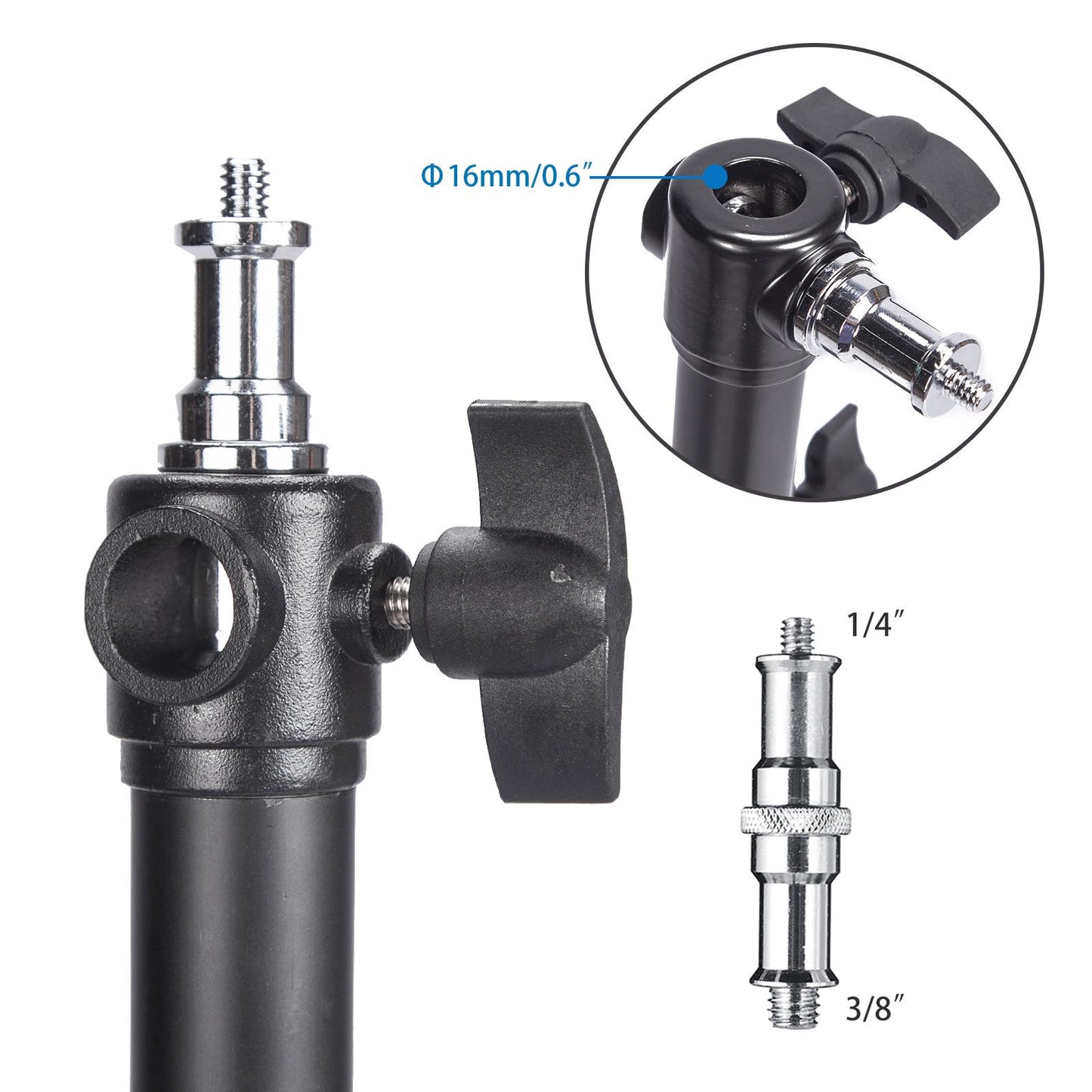 2-in-1 Light Stand with Boom Arm Kit 3.9m Tripod Stand with 1.9m Boom Arm - None, None