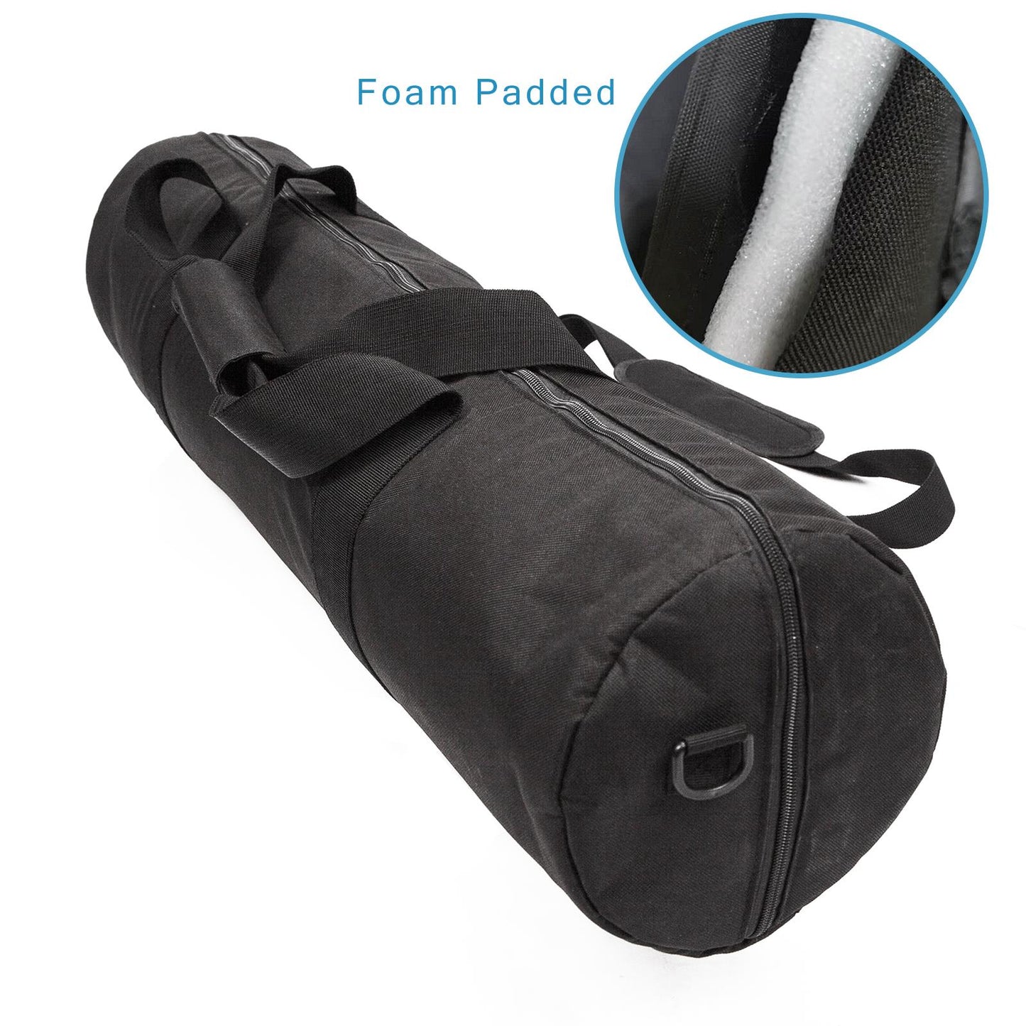 Heavy Duty Background Support With Fully Adjustable Crossbar, Spring Cushioned Stands and Padded Bag