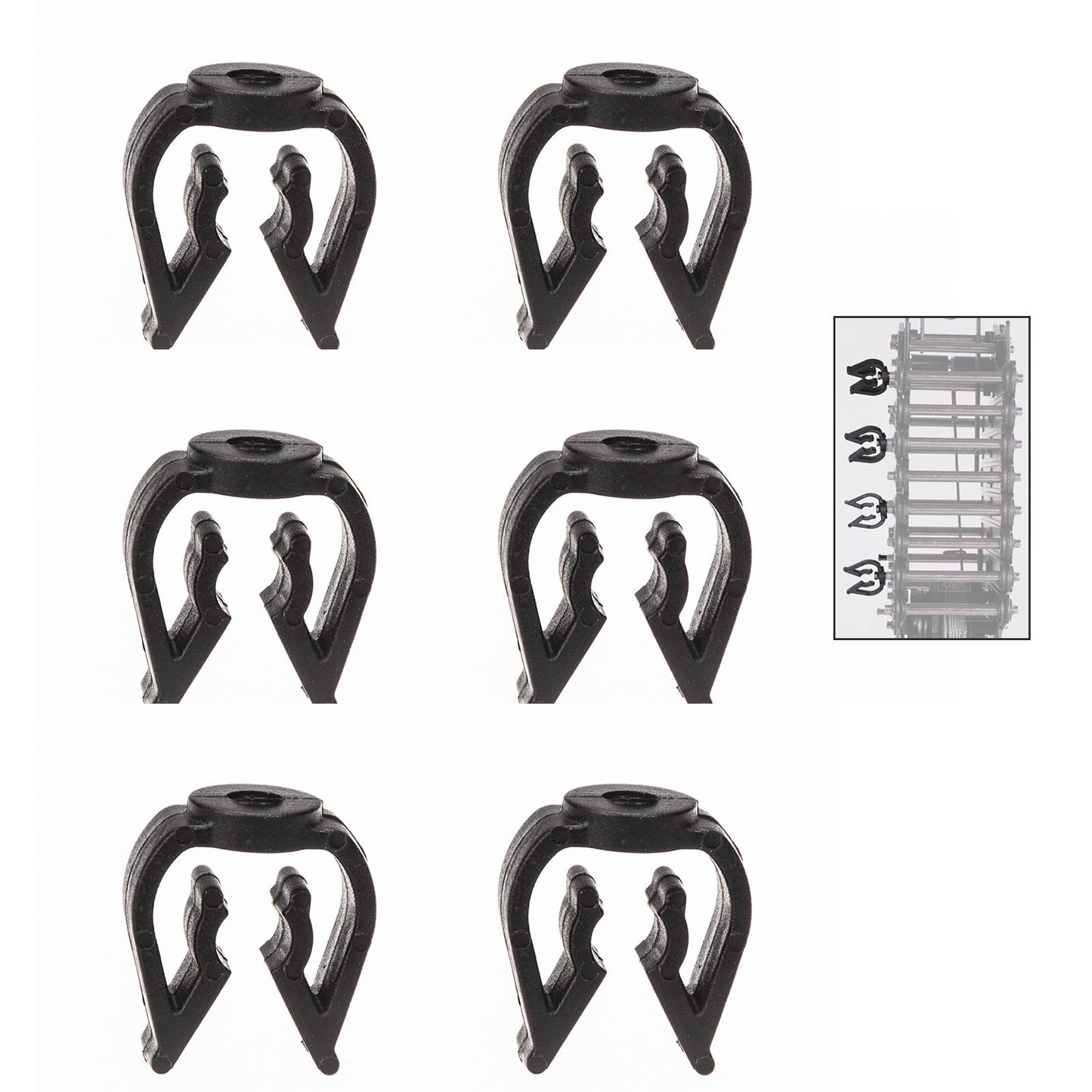 6x Cable Clips Replacement for Pantograph Ceiling Rail System