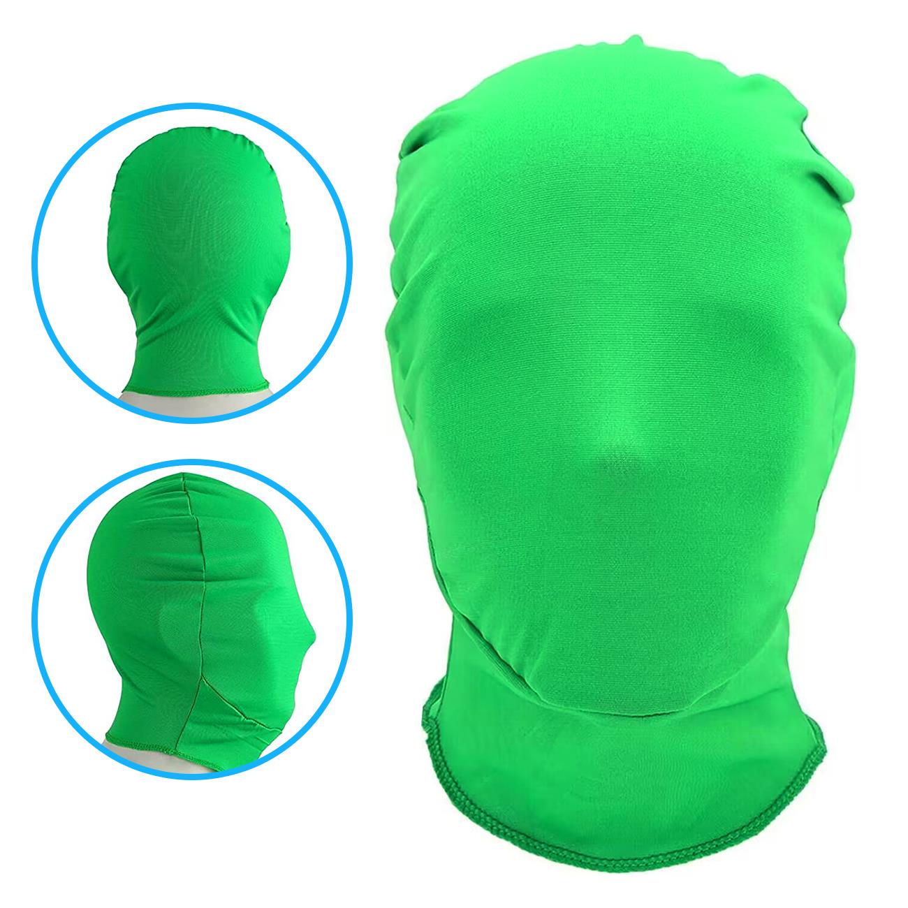 Chromakey Greenscreen Full Head Mask