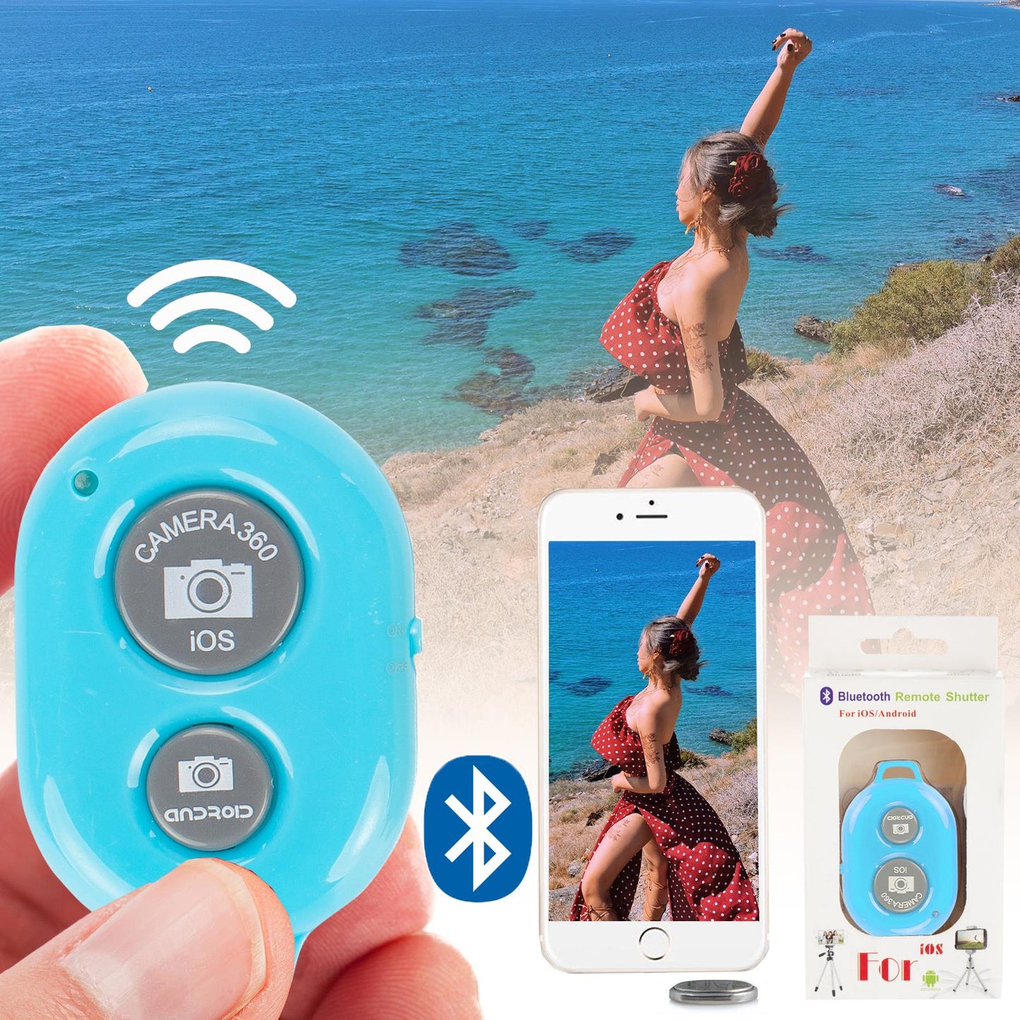 Bluetooth Shutter Buttons - Blue