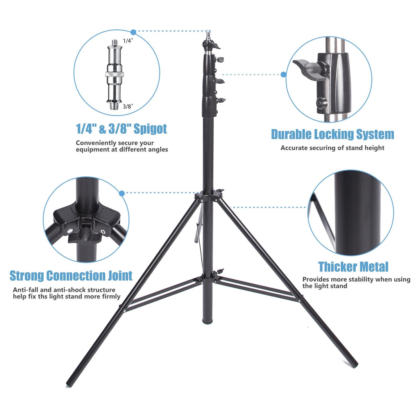 2x 4m Spring Cushioned Stand, Heavy Duty