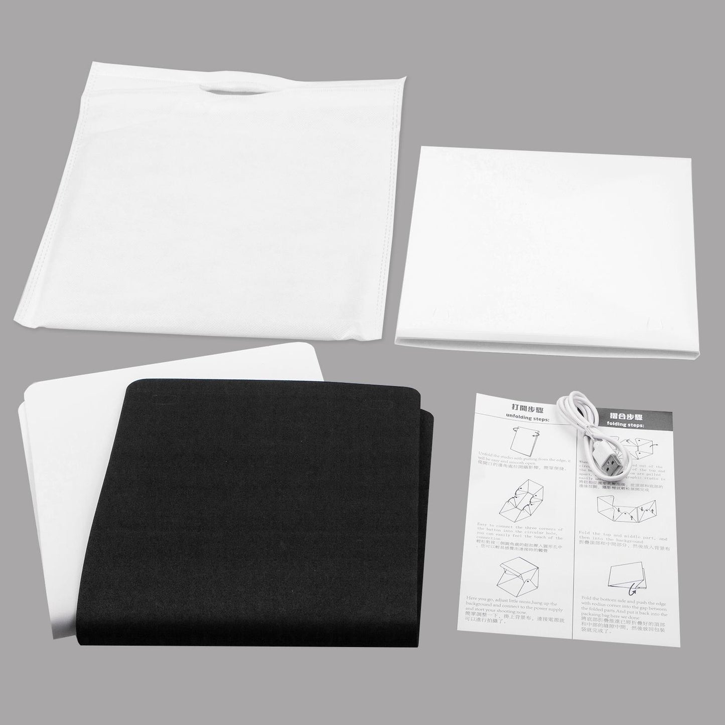 BOLLUMA Portable Mini Shooting Tent – 9x9x9.5” Foldable Light Box