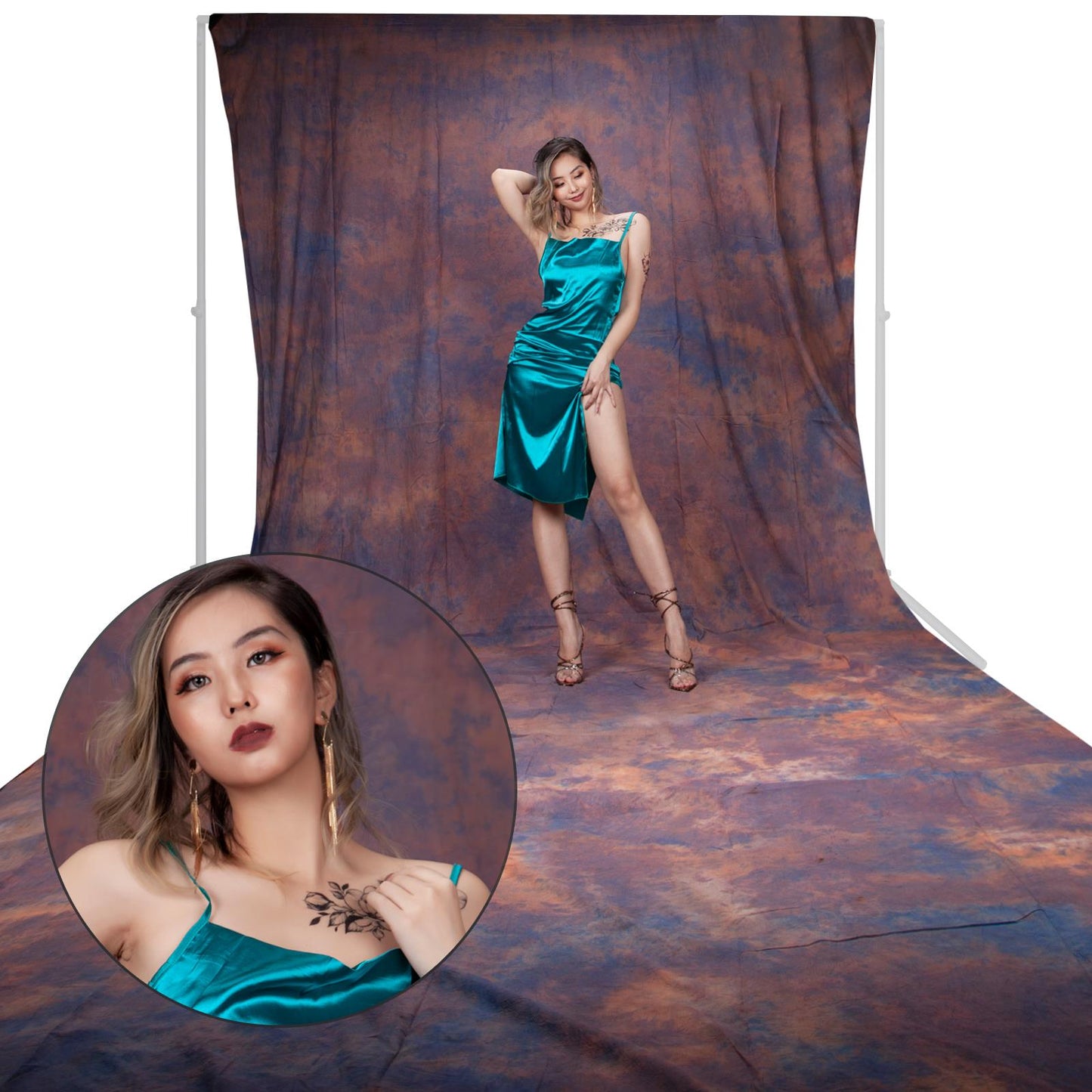 3x6m Mottle Muslin Backdrop - Pale Purple