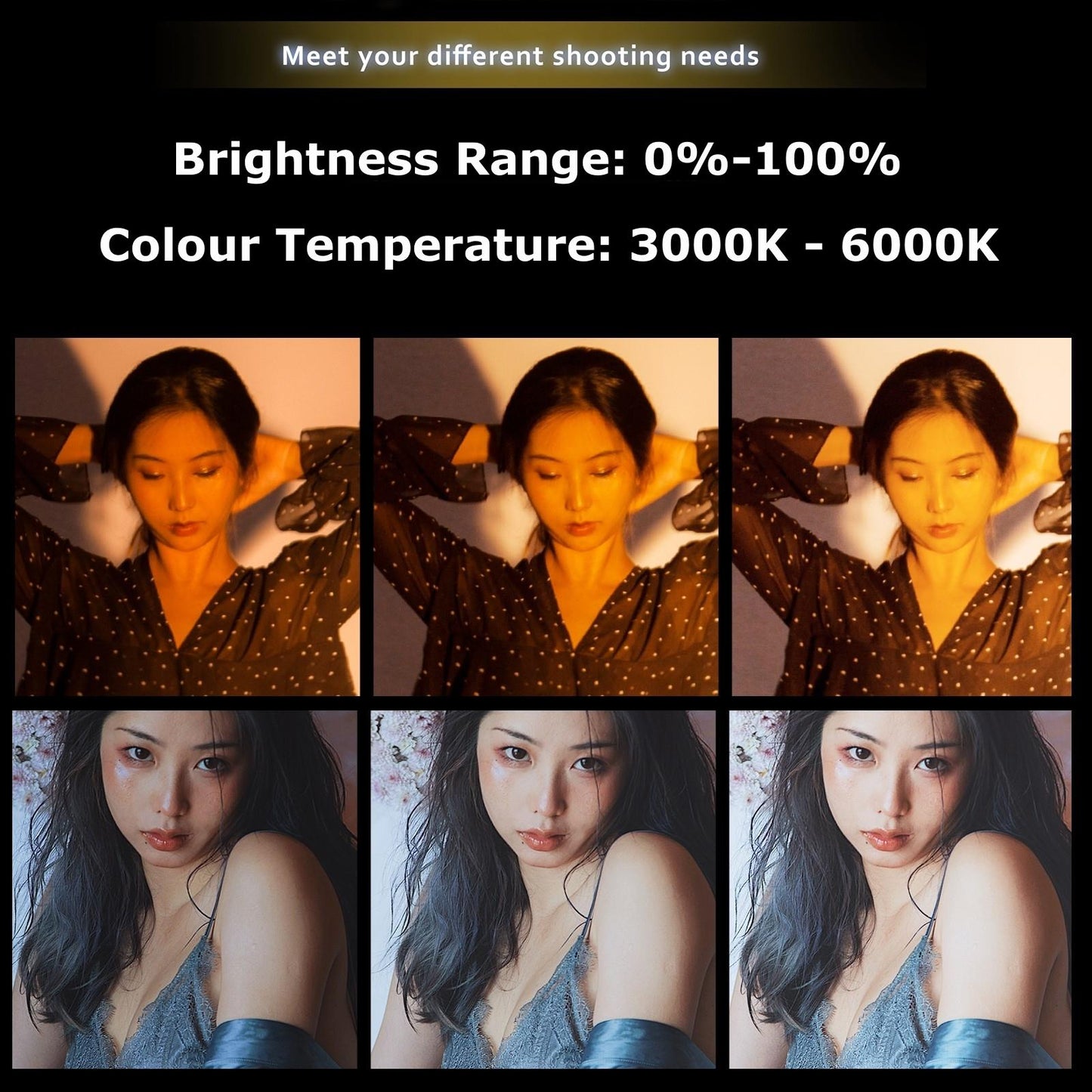 BOLLUMA Background Continuous Lighting Kit - Complete Setup