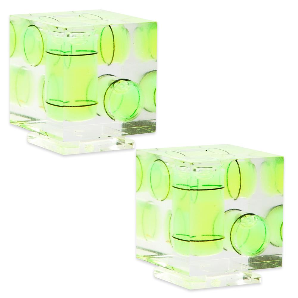 Camera Level Hot Shoe Level 3 Axis Bubble Spirit Level Hot Shoe Flash Standard Hot Shoe Mount for Photography DSLR SLR, 23 x 23mm