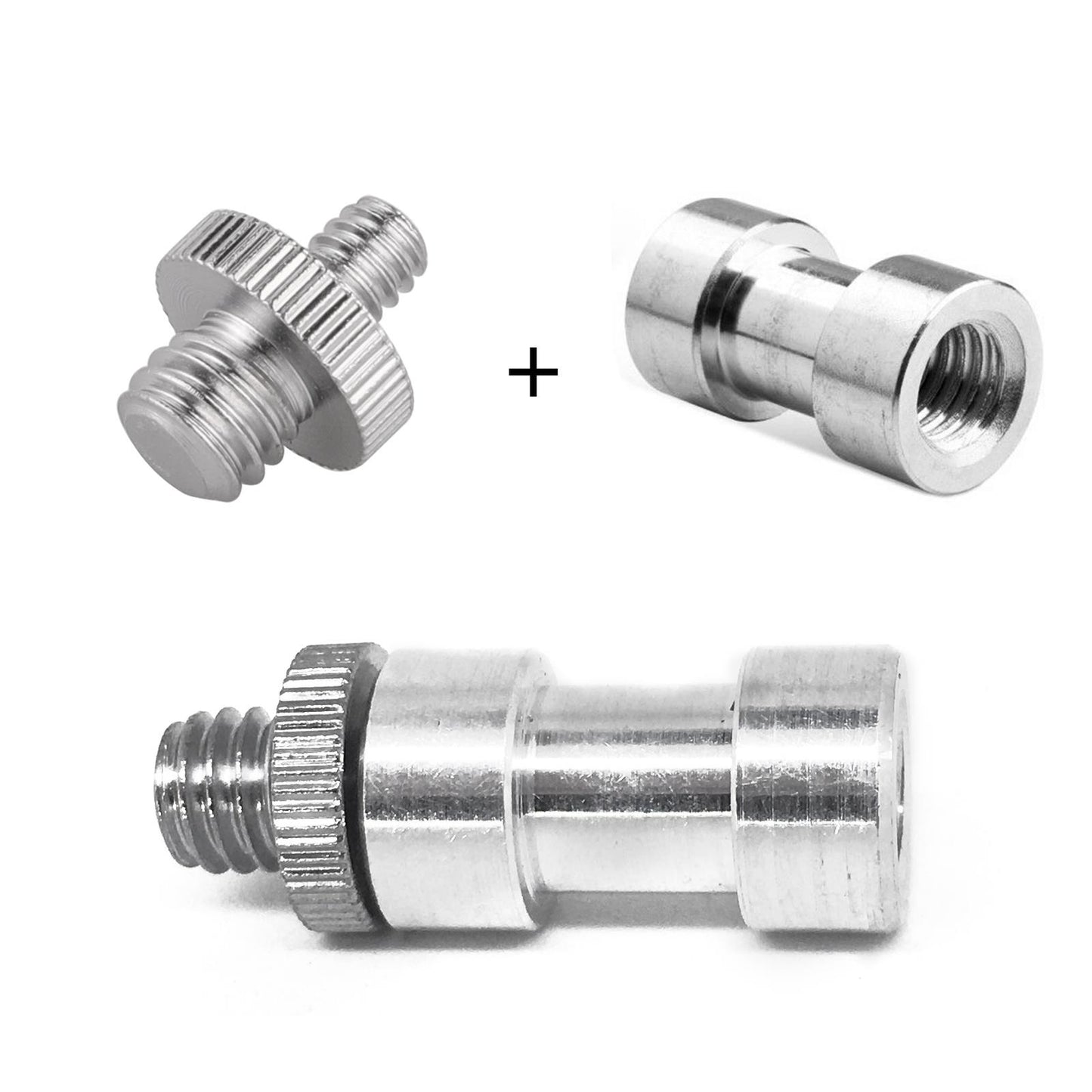 1/4" to 3/8" Screw Adapter 2in1 Spigot Camera Mount Tripod Threaded Converter
