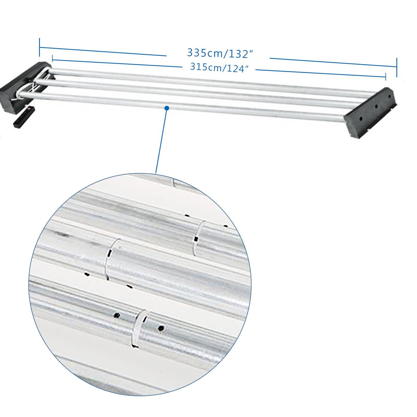 Pro 3 Roller Motorized Heavy-Duty Wall Ceiling Mount Background Support System for Photography Paper Backdrop