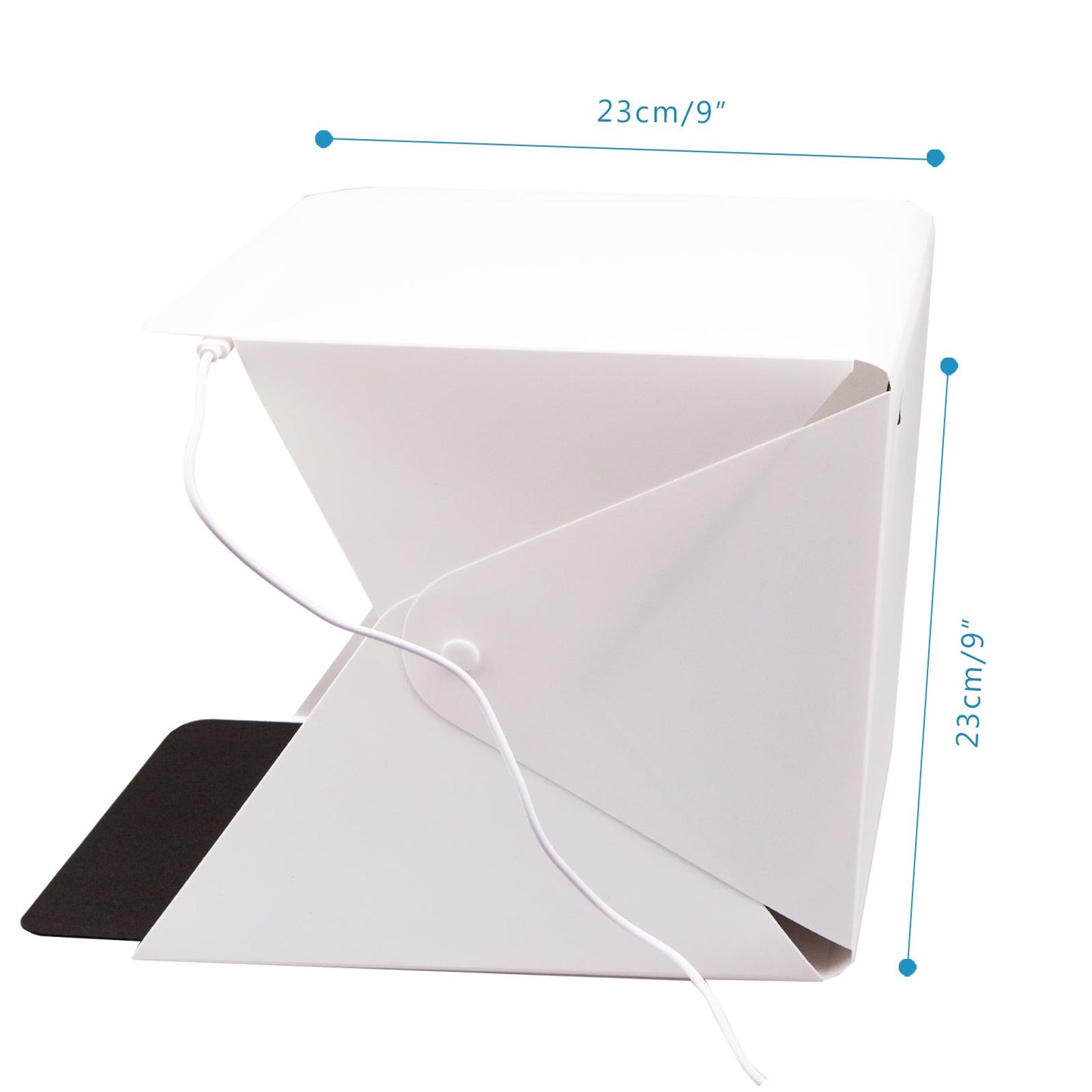 Mini LED Light Box Photography, 9 inch Photo Studio Shooting Tent Portable Foldable Photo Light Cube with 6 Color Backdrops for Small Item Display, 23x23x24cm