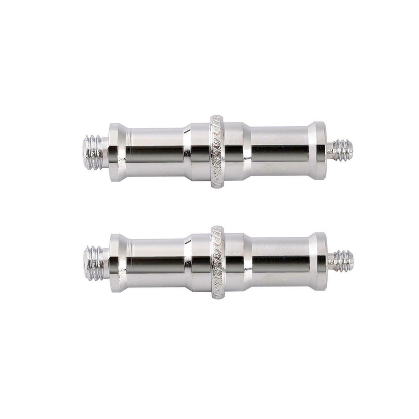 2 Pieces Metal Standard 1/4 to 3/8 inch Male Convertor Threaded Screw Spigot Stud Adapter for Photo Studio Light Stand, Hot shoe Cold Shoe Adapter, Ball Head, Lighting, Silver