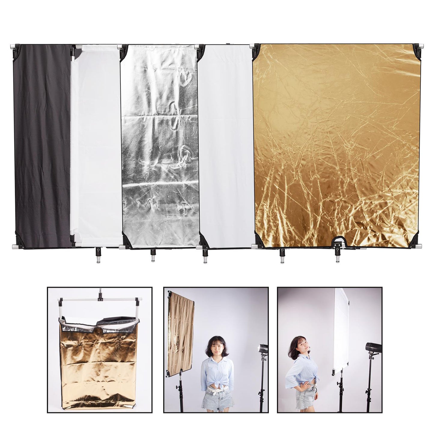 5in1 Flag Panel Reflector, 80x100cm