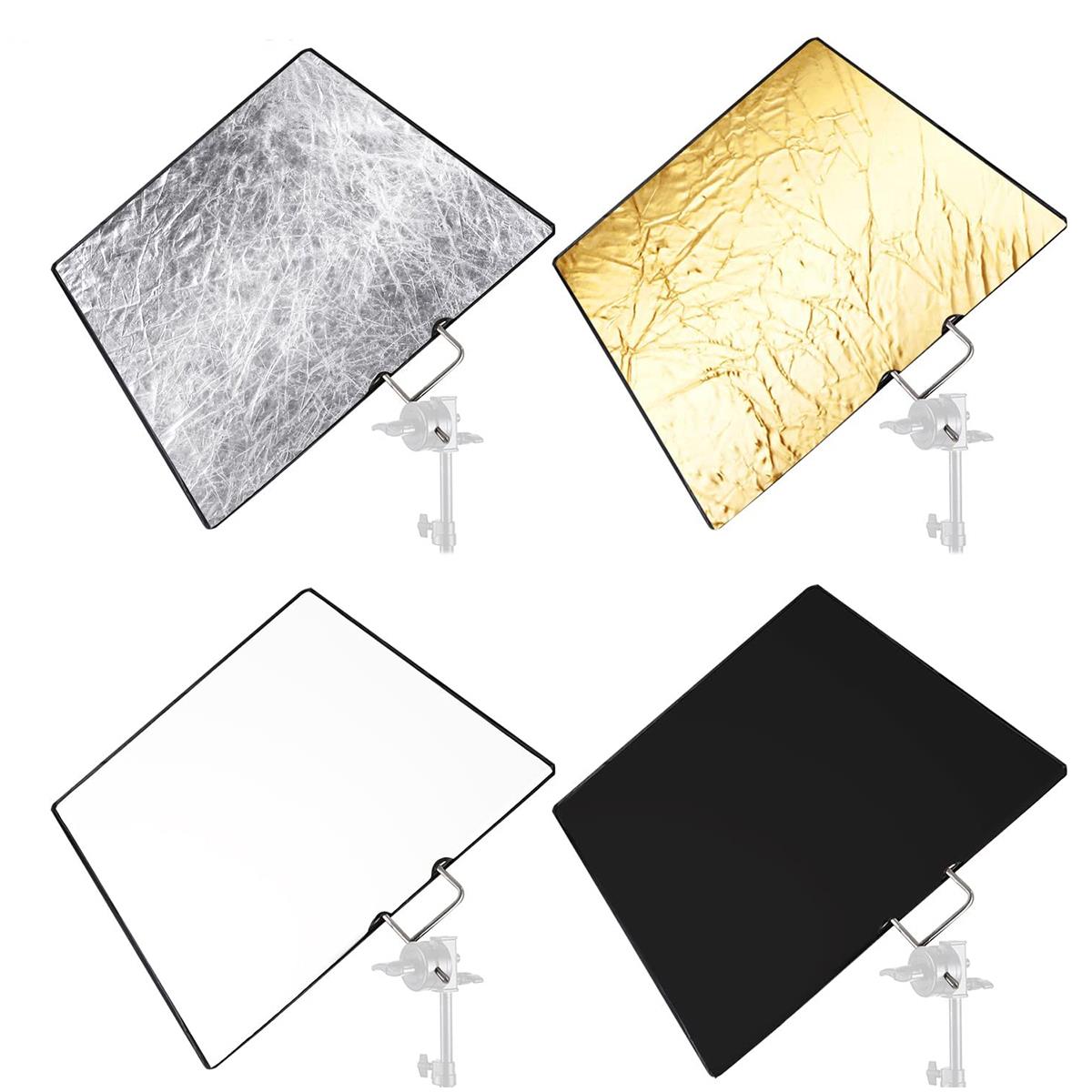 Photo Studio C Stand Kit with Reflector, 300cm Spring Cushioned Lighting Stand with 60x75cm 4-in-1 Photography Light Reflector and Caster Wheels, for Fashion Portrait Still Life Shot YouTube Film