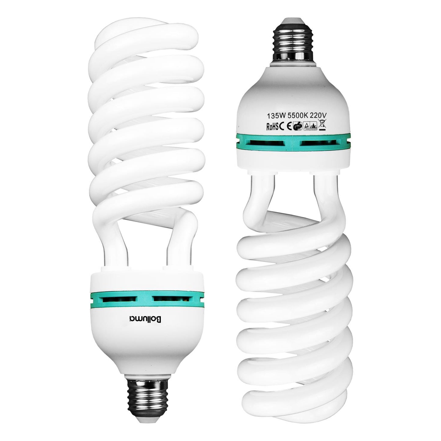 135W CFL Spiral Light Bulbs x2