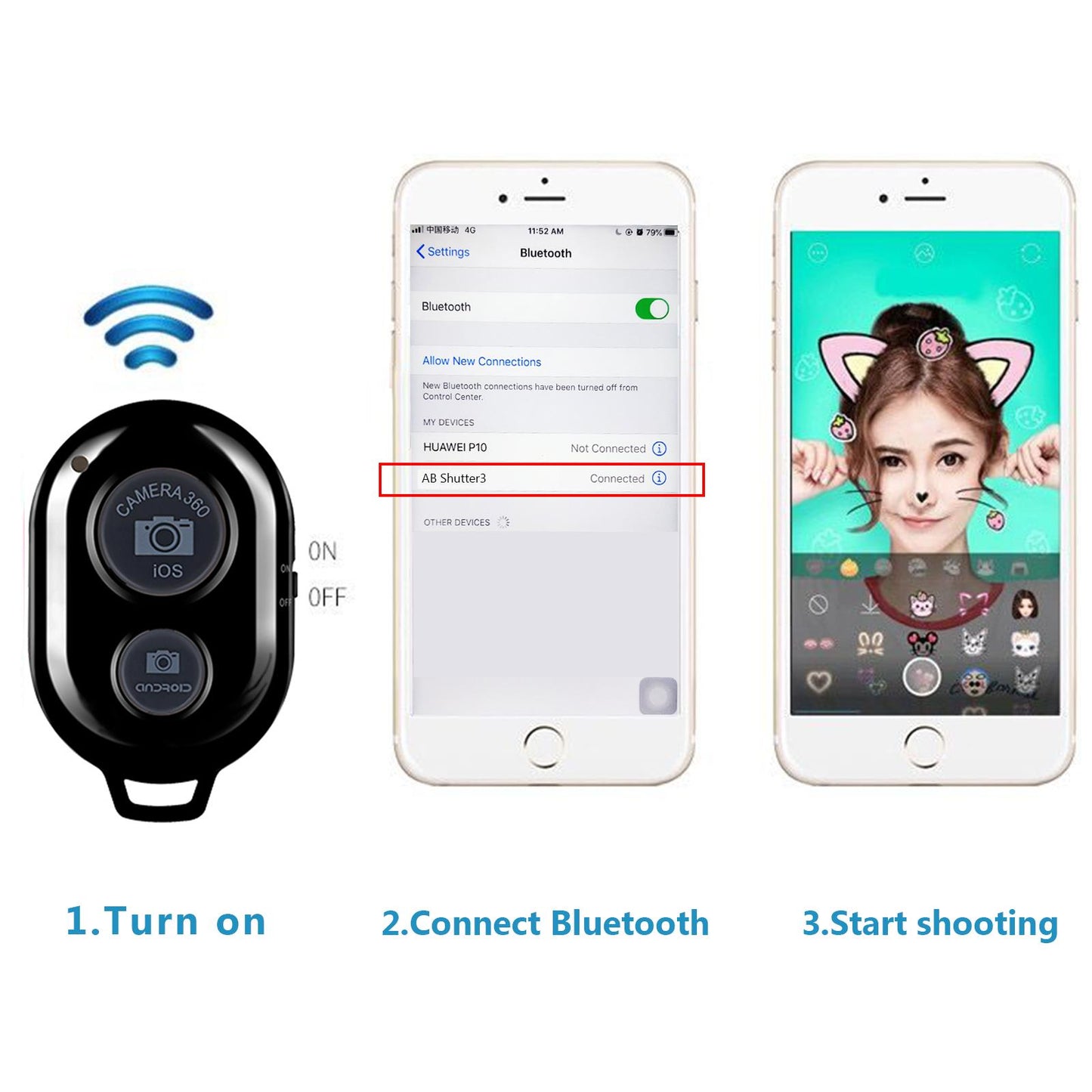 Bluetooth Shutter Buttons - Black