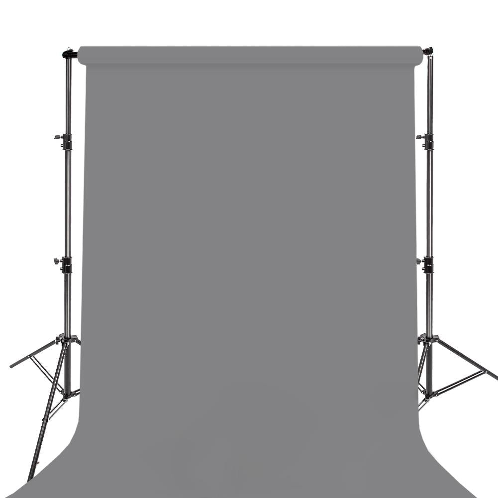 BOLLUMA Smoke Grey Paper Backdrop 2.7m x 10m and Stand Included