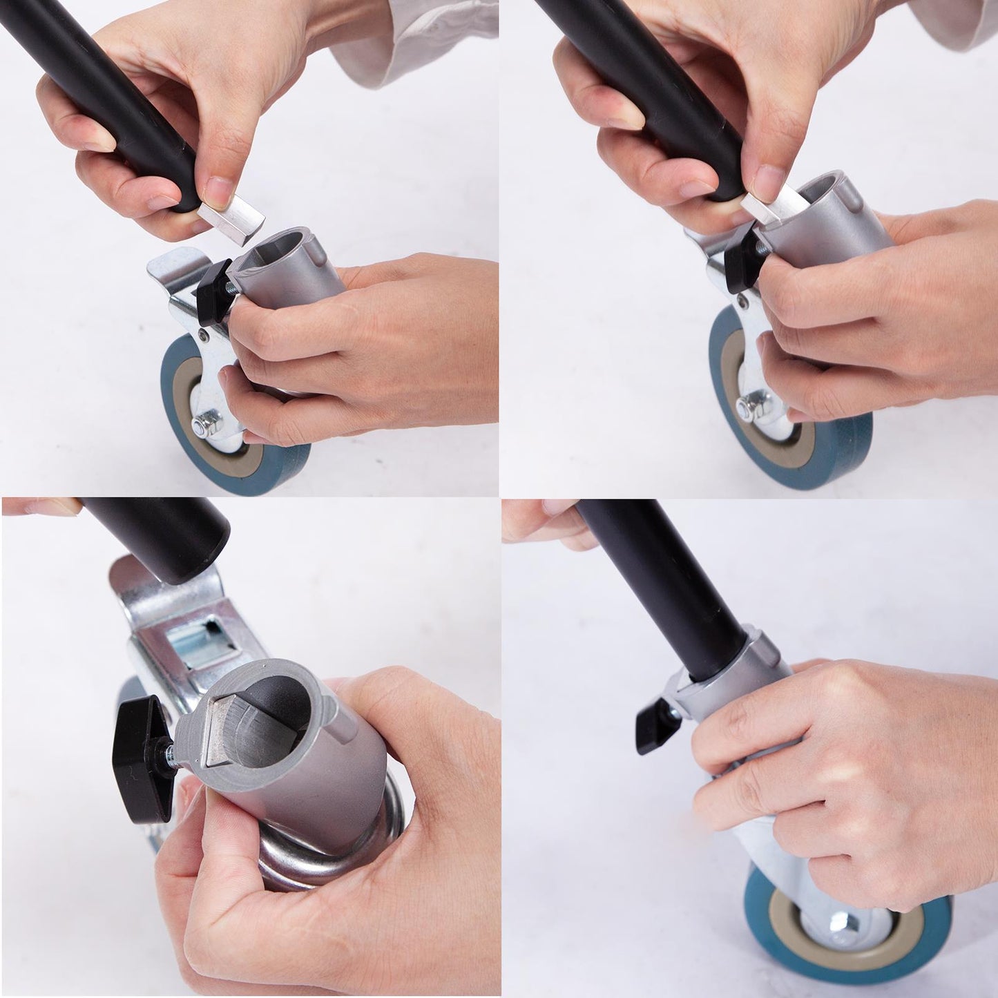 2m Air Cushioned Stand with Wheels