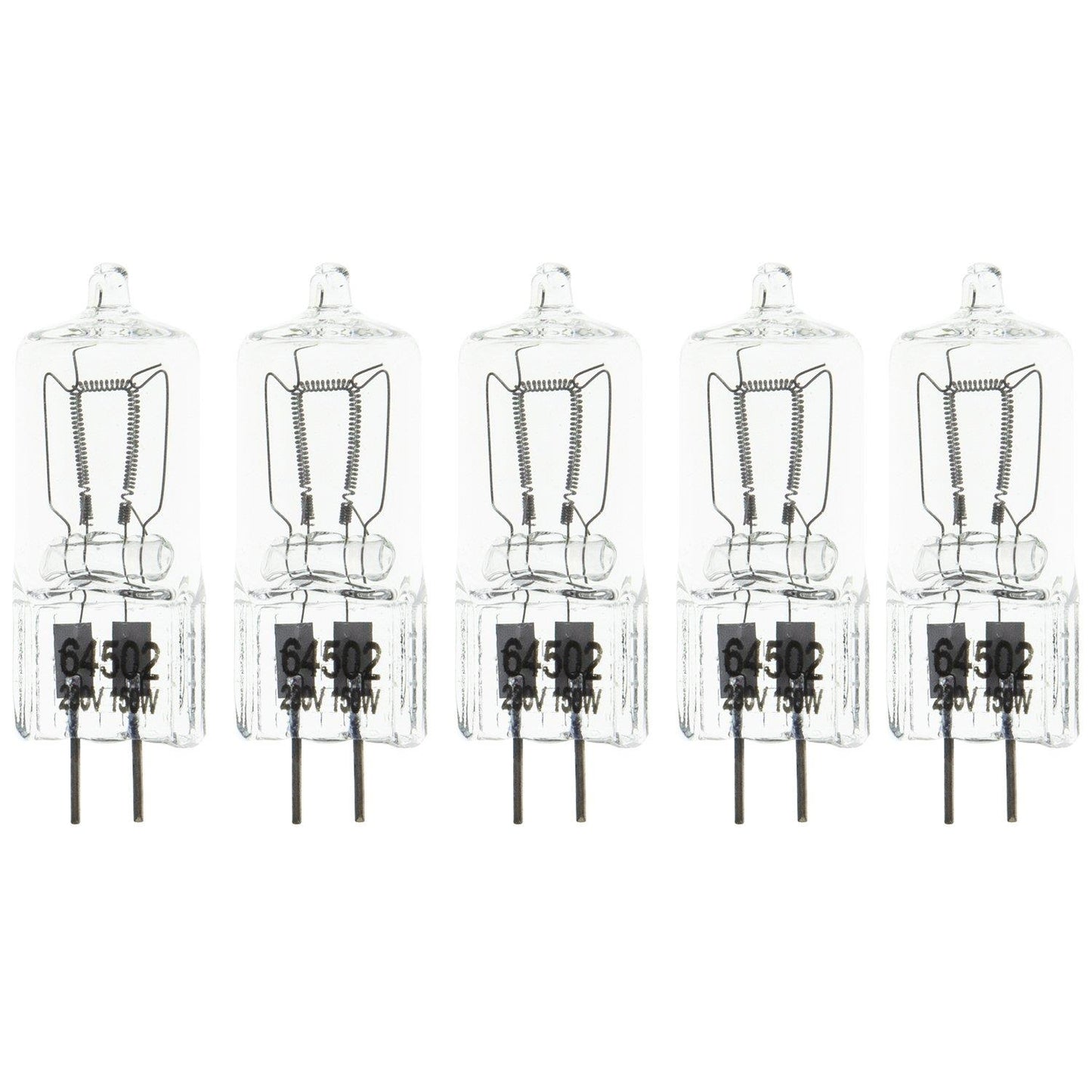 5x 150W Fresnel Bulbs, GX6.35