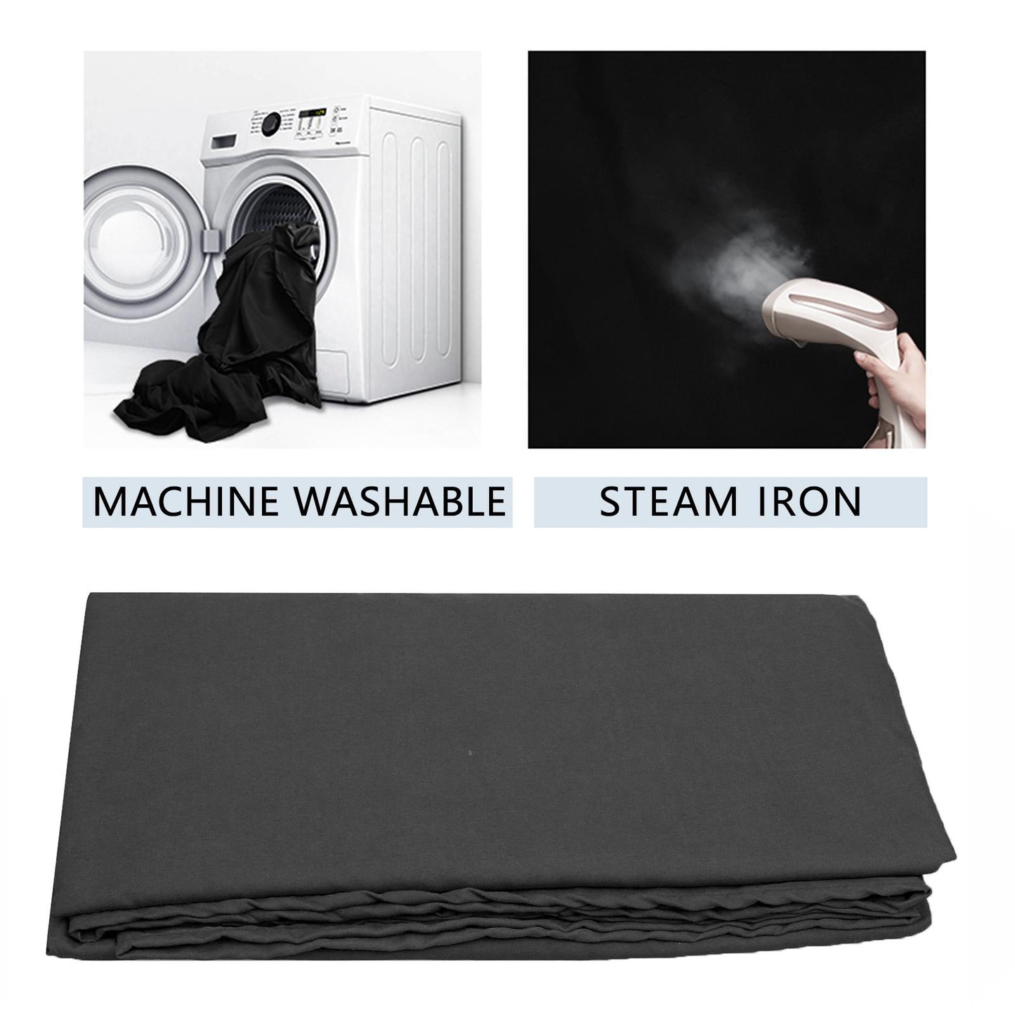1.8x2.7m Black Cotton Background