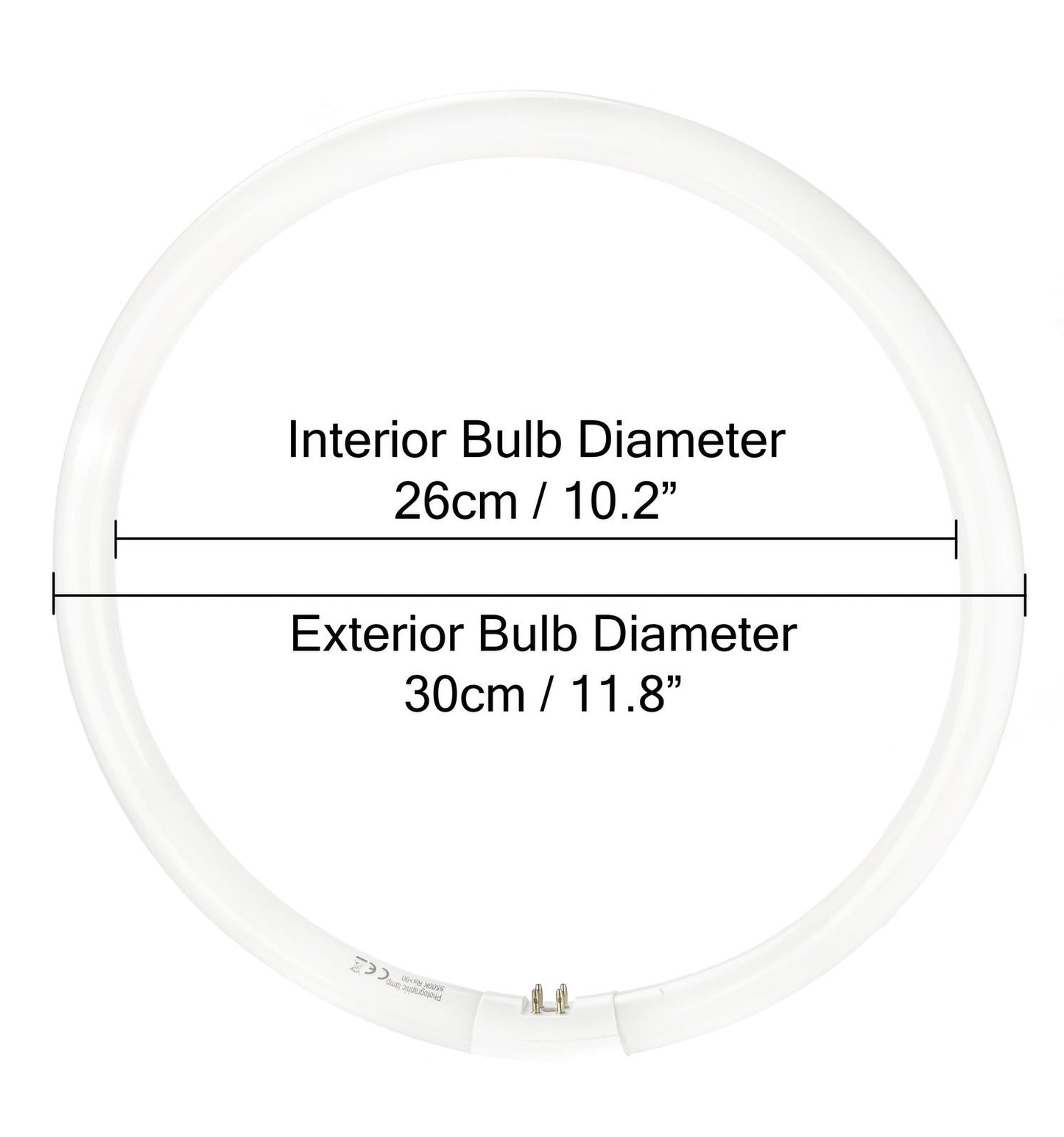 PYXEL STUDIO Fluorescent 12" Circular Ring Light Bulb Round Tube 40w 5500k Daylight Colour Temperature 4 Pin T6 Light Lamp Replacement Spare