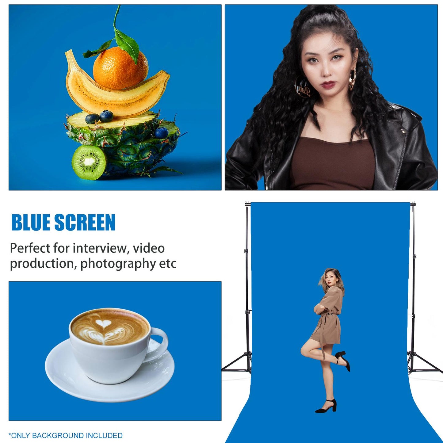 1.8x2.7m Blue Cotton Background