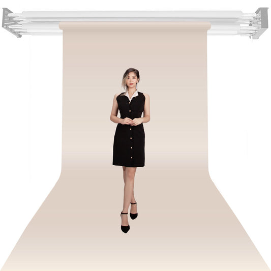 BOLLUMA 20M Ivory Backdrop â€“ 1.35x20M Paper Roll for Studios